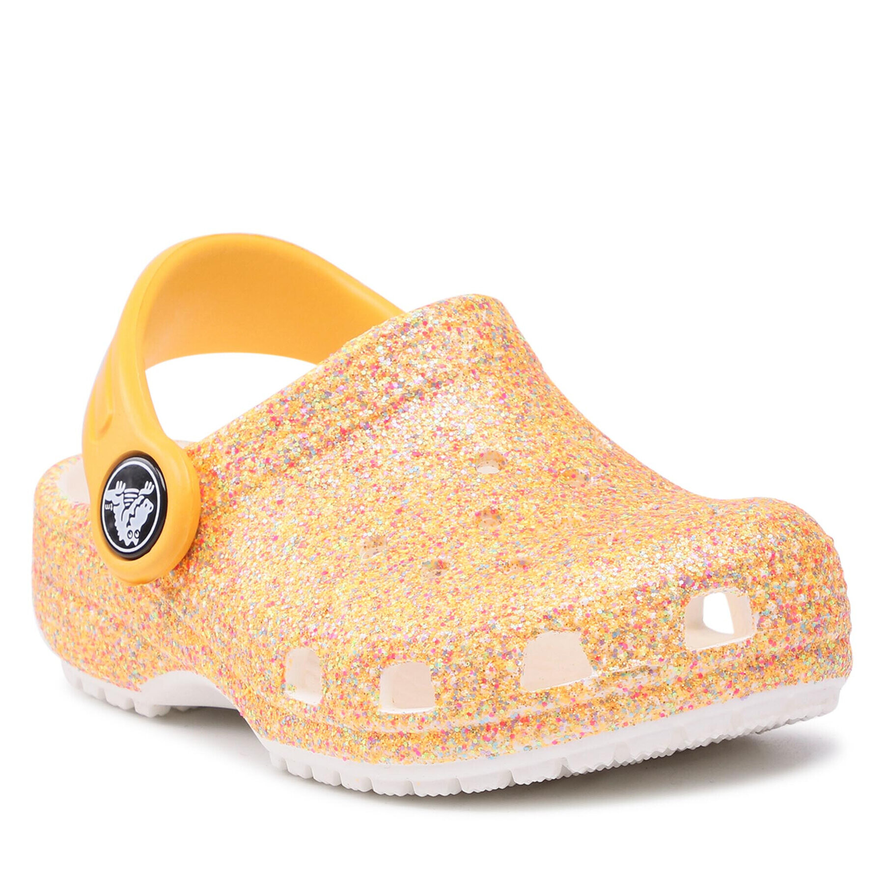 Crocs Чехли Classic Glitter Clog K 205441 Оранжев - Pepit.bg