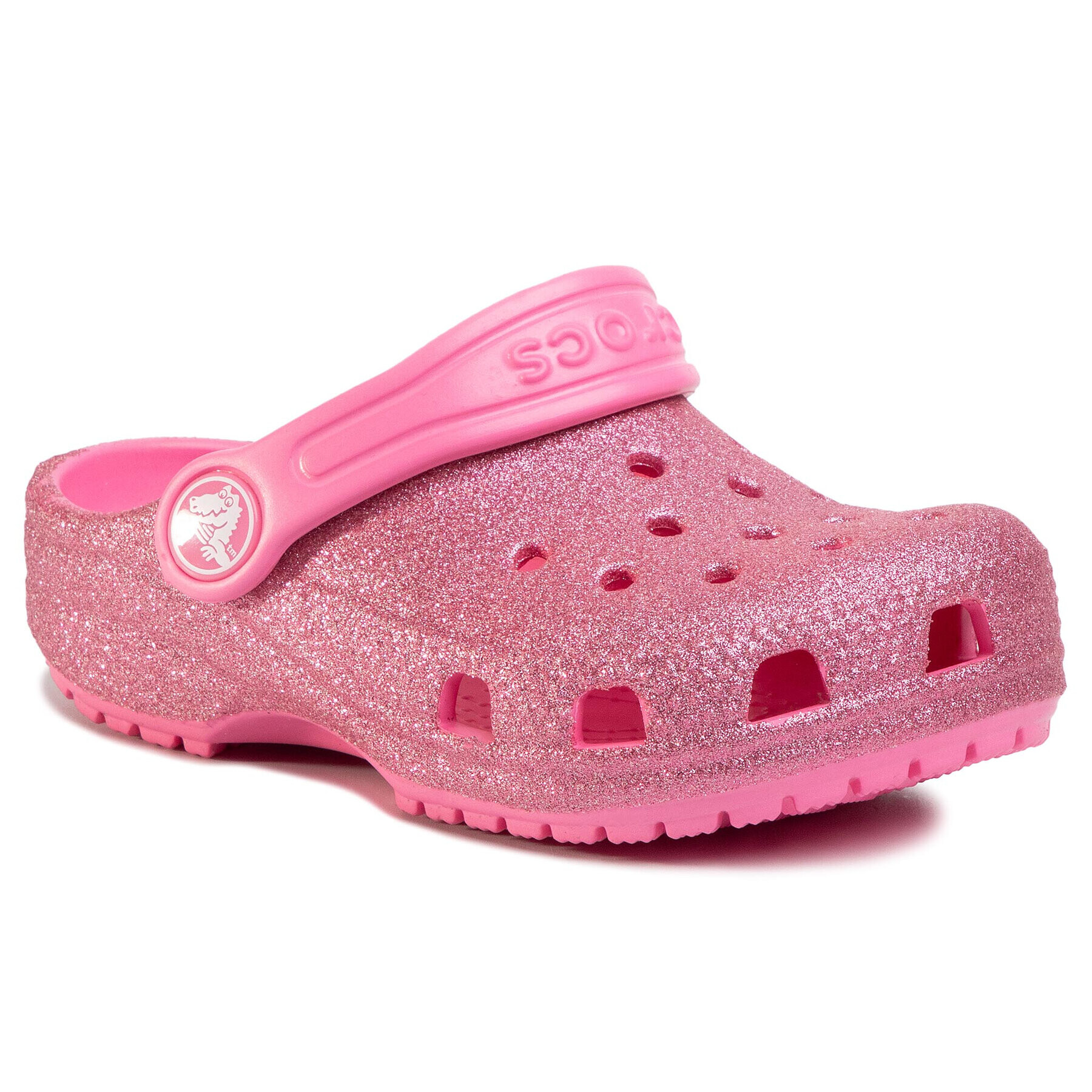 Crocs Чехли Classic Glitter Clog K 205441 Розов - Pepit.bg