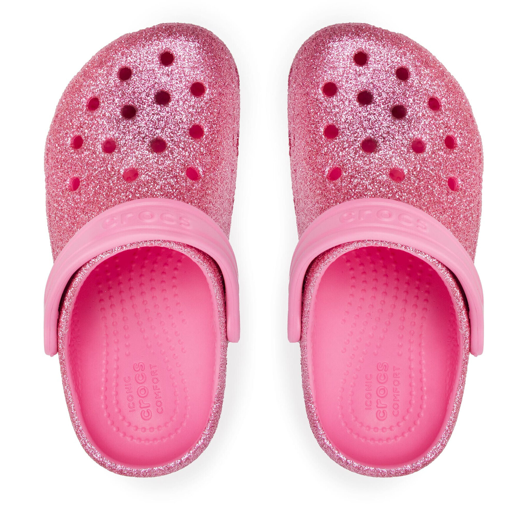 Crocs Чехли Classic Glitter Clog K 206993 Розов - Pepit.bg