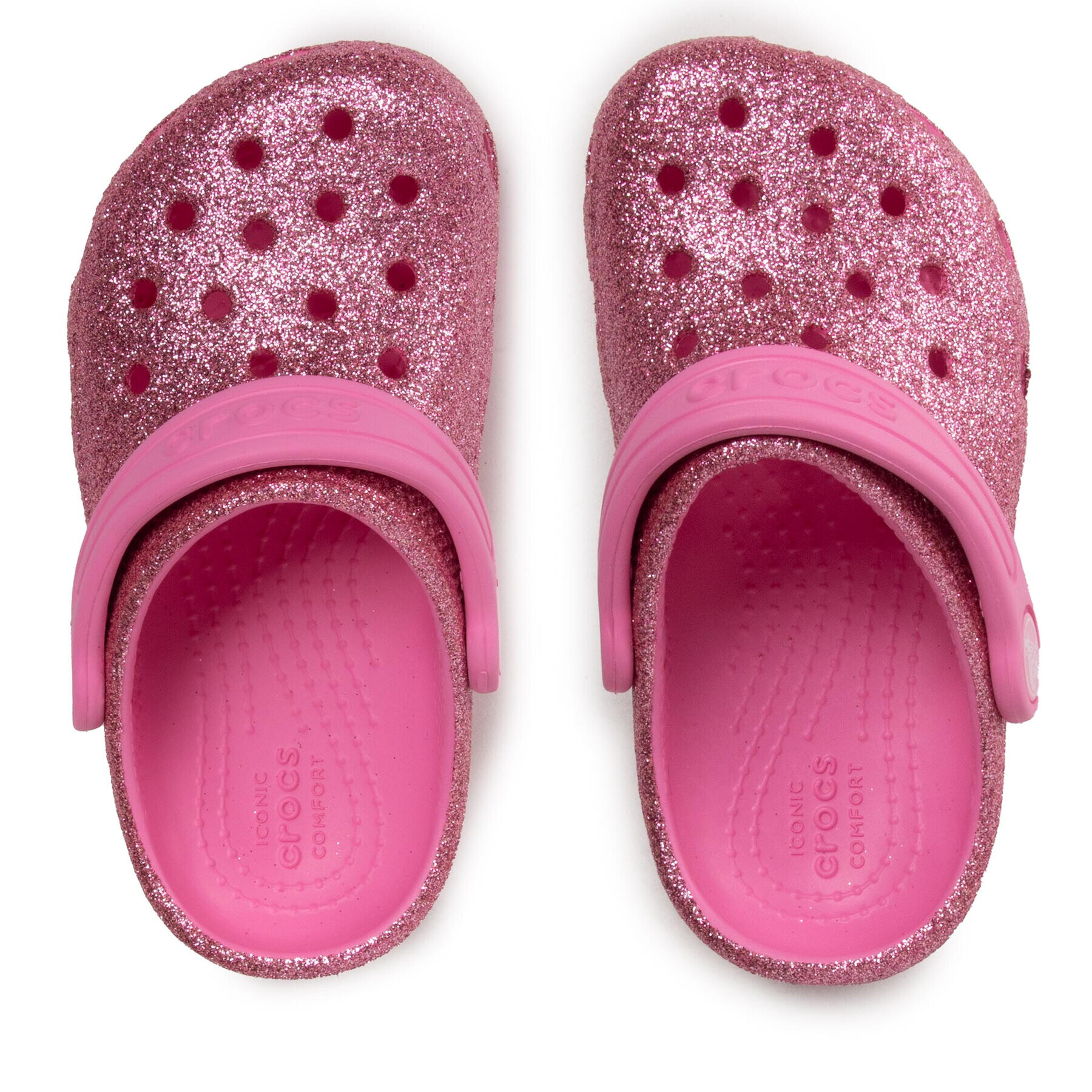 Crocs Чехли Classic Glitter Clog T 206992 Розов - Pepit.bg