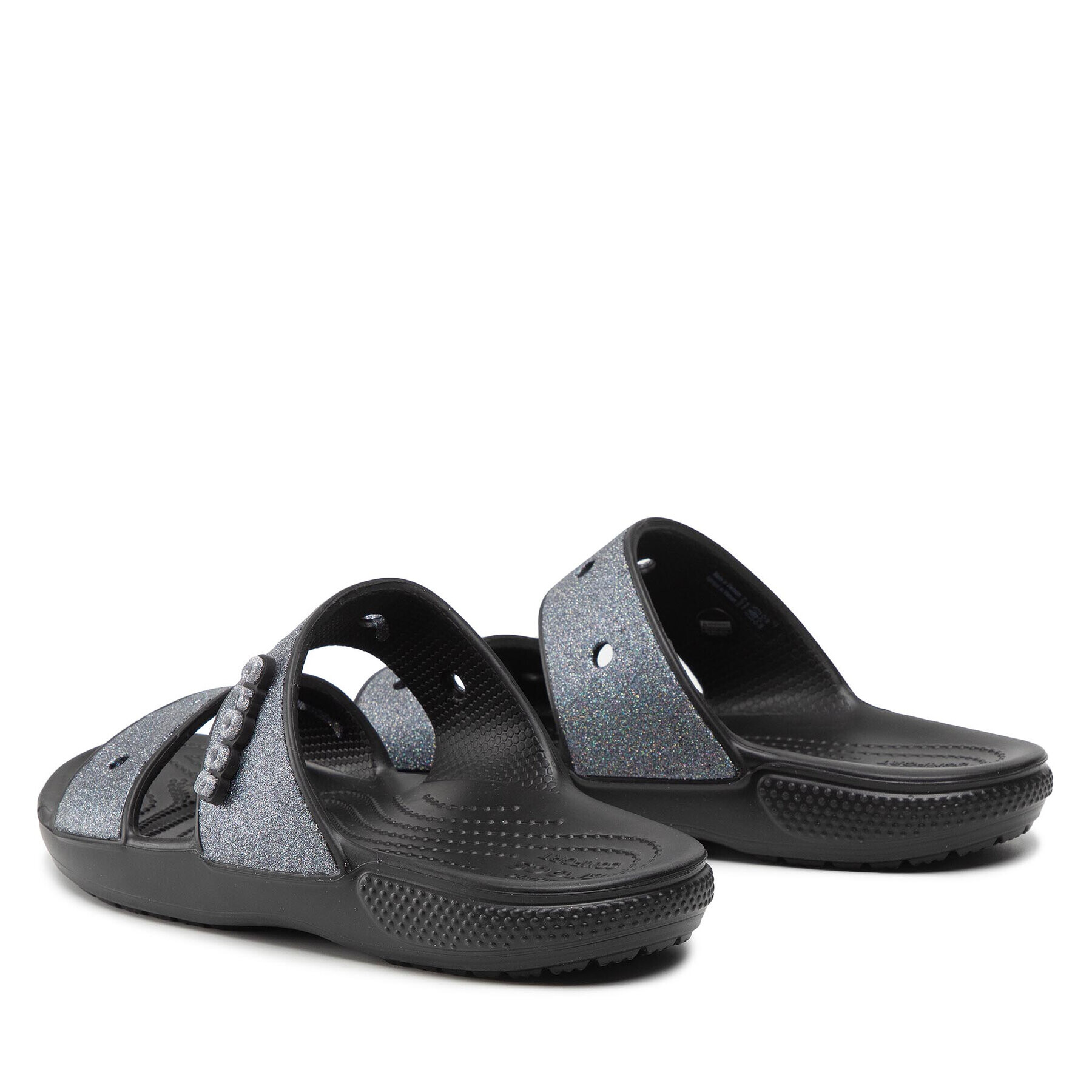 Crocs Чехли Classic Glitter II Sandal 207769 Черен - Pepit.bg