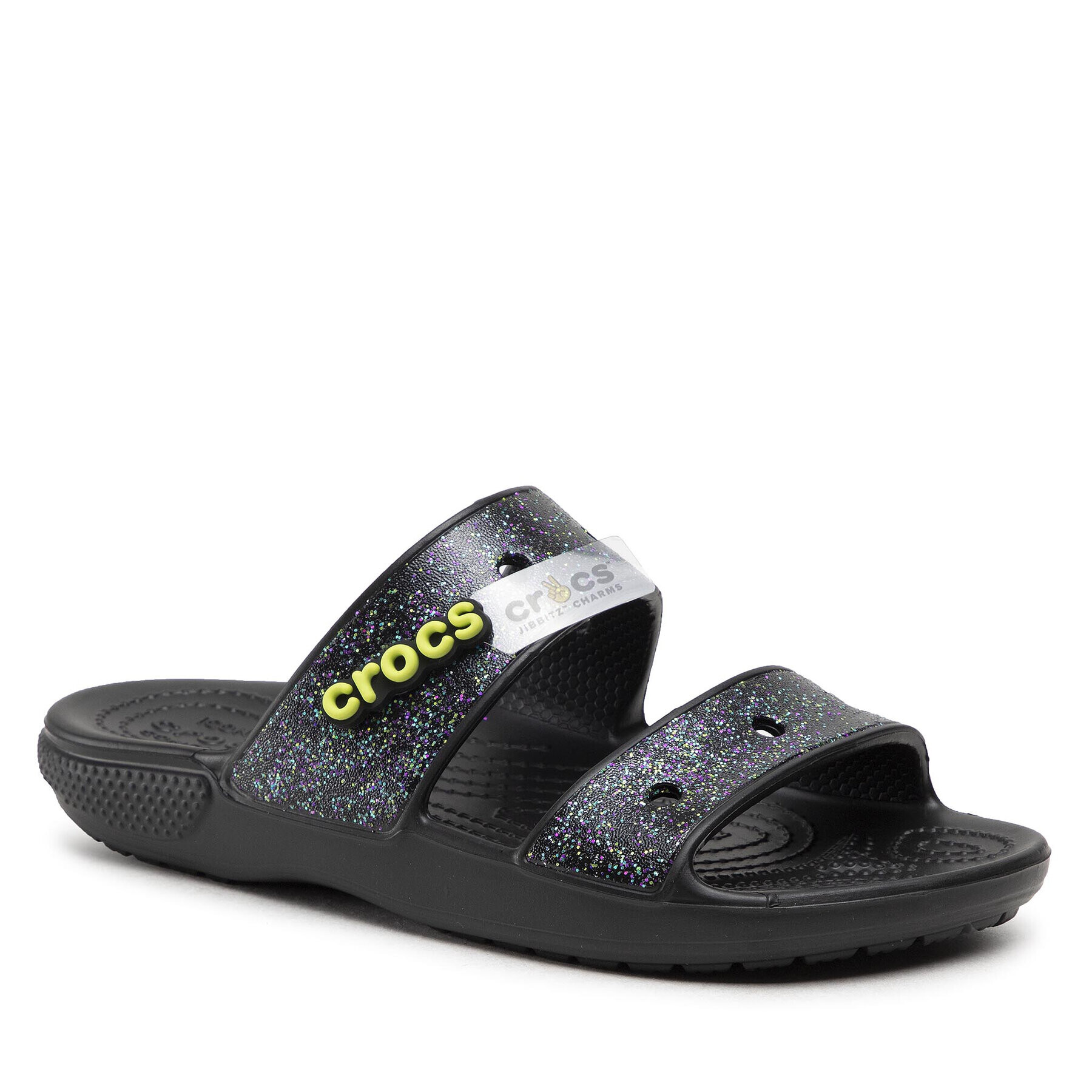 Crocs Чехли Classic Glitter Sandal 207309 Черен - Pepit.bg