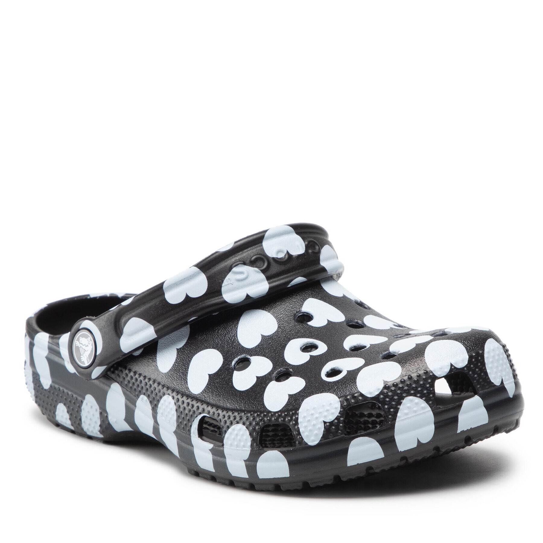Crocs Чехли Classic Heart Print Clog 207679 Черен - Pepit.bg