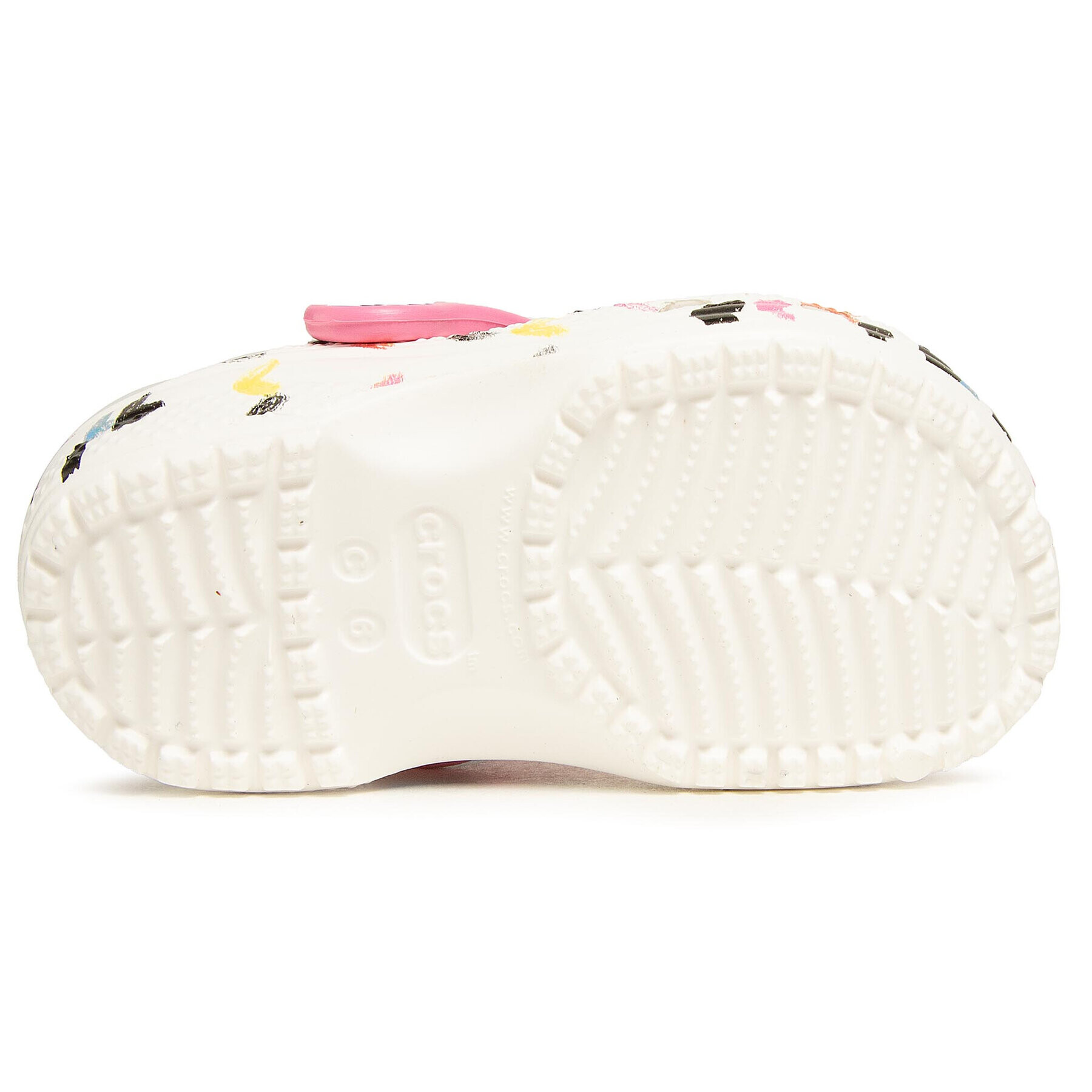 Crocs Чехли Classic Heart Print Clog K 207000 Бял - Pepit.bg