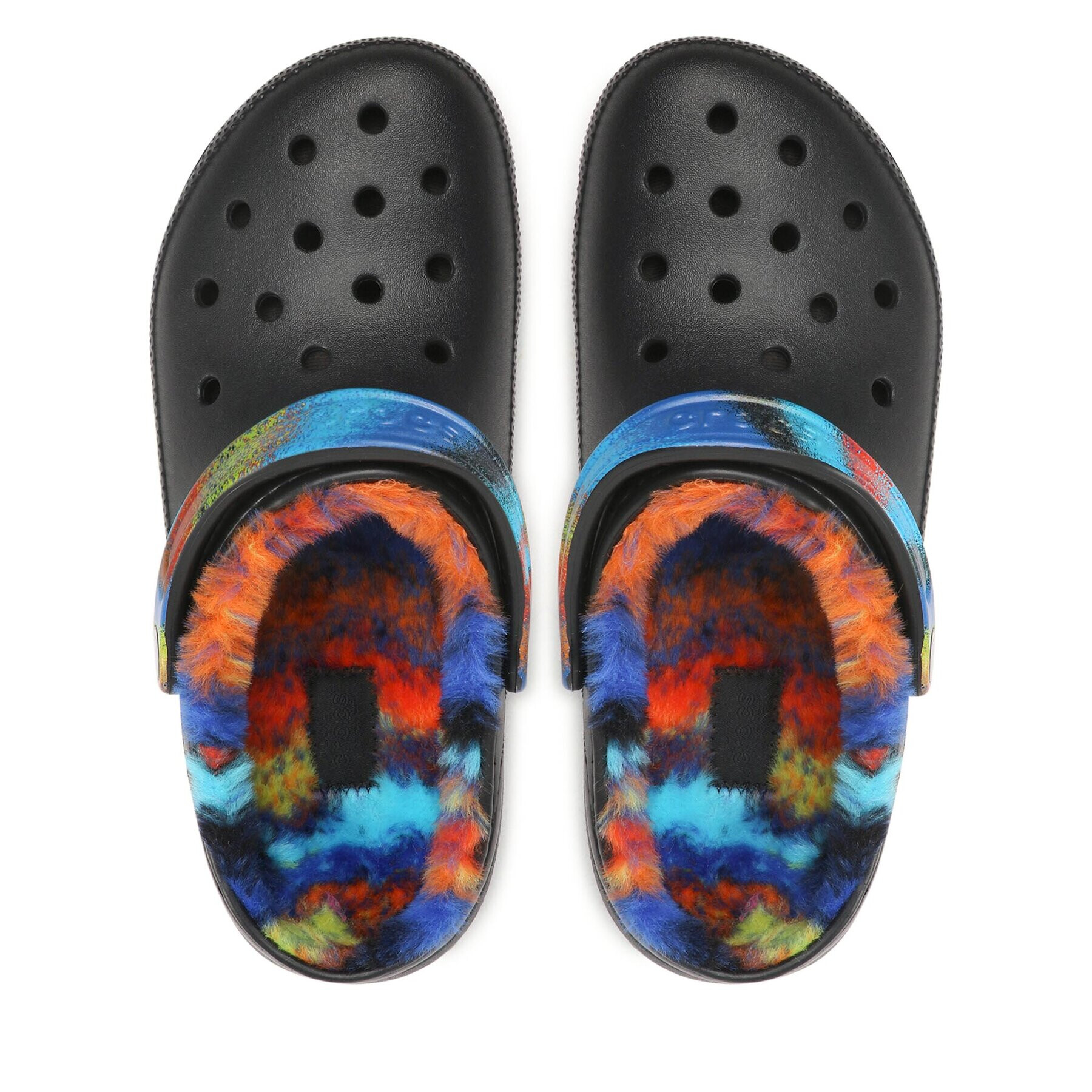 Crocs Чехли Classic Lined Spray Dye Clog 208045 Черен - Pepit.bg