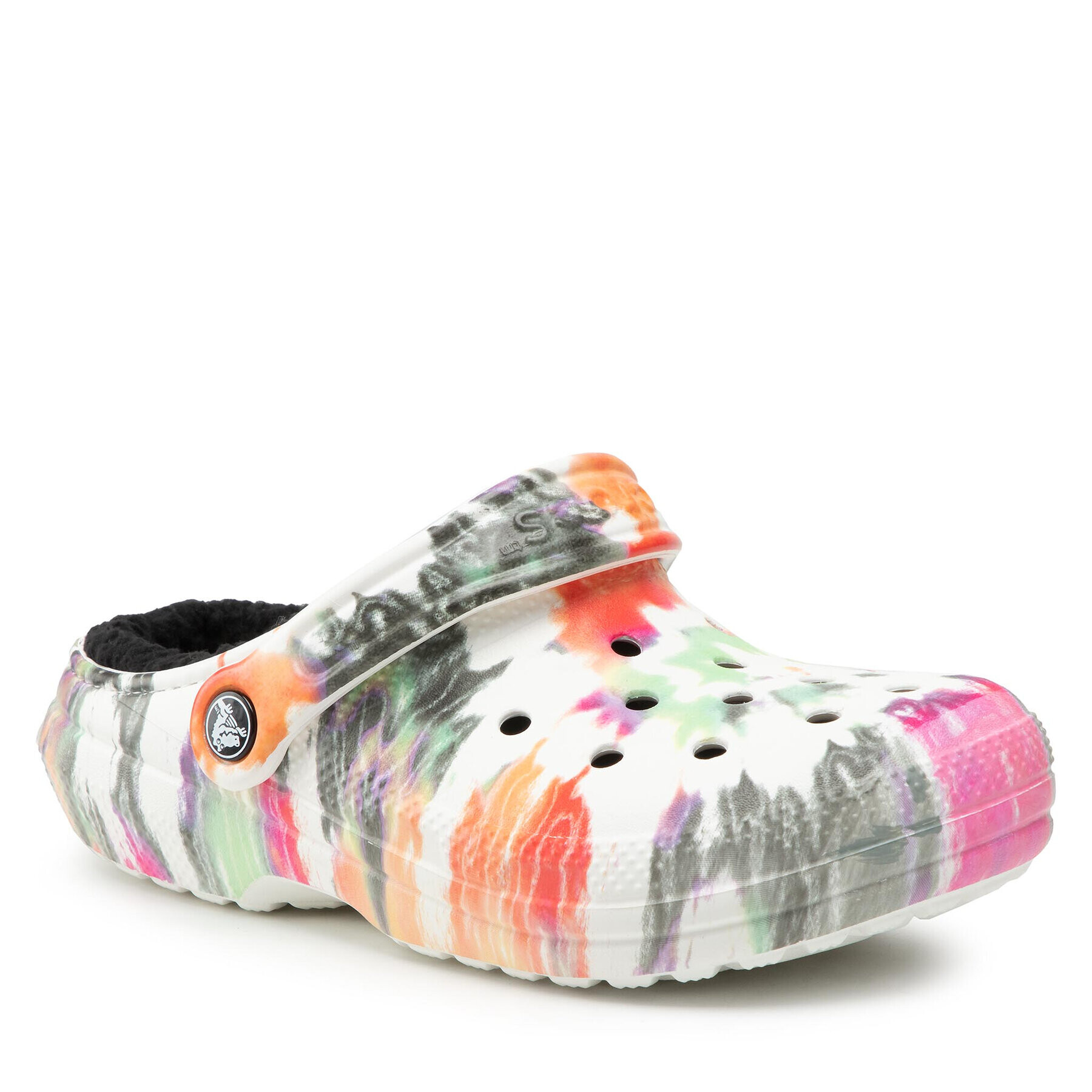 Crocs Чехли Classic Lined Tie Die Clog 206341 Бял - Pepit.bg