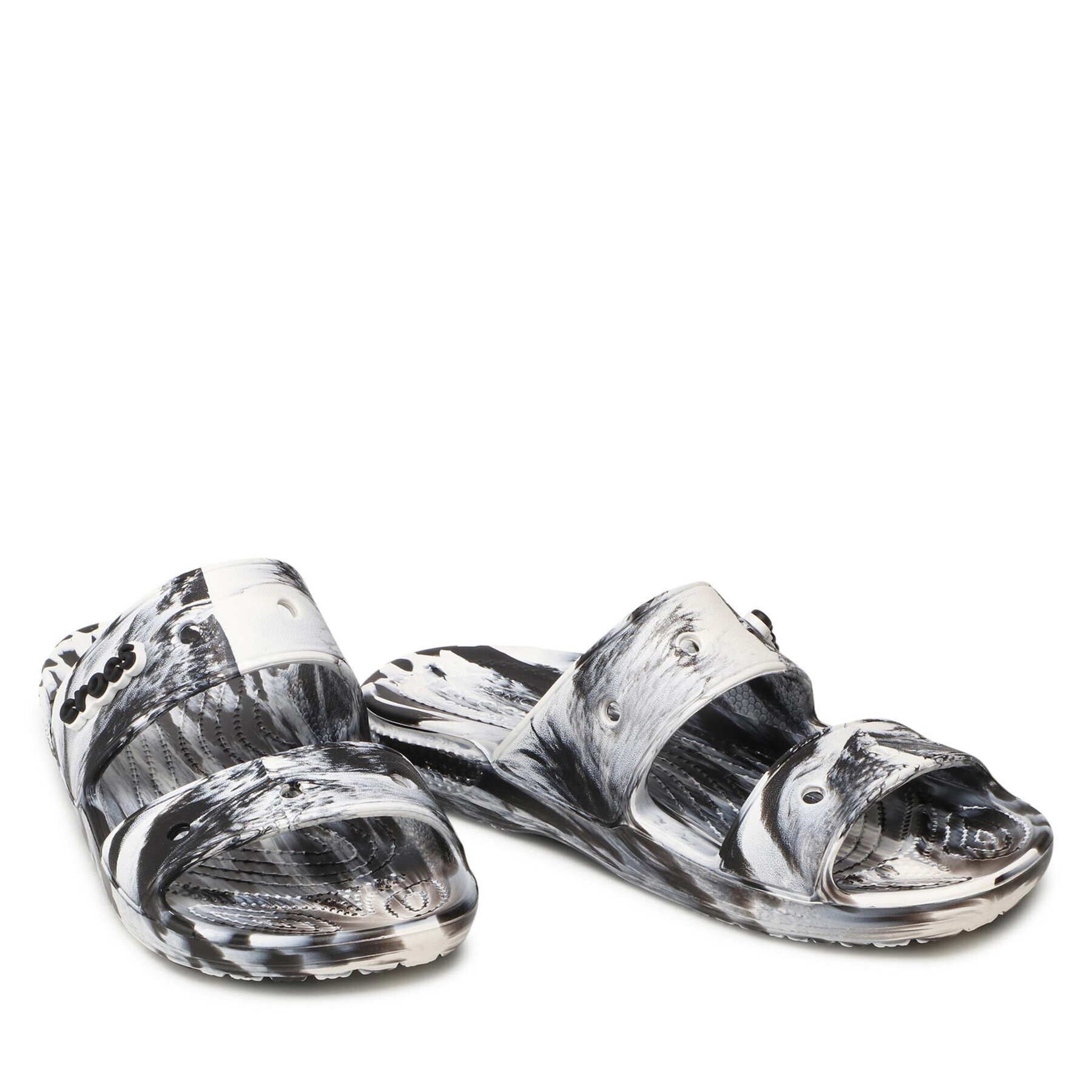 Crocs Чехли Classic Marbled Sandal 207701 Бял - Pepit.bg