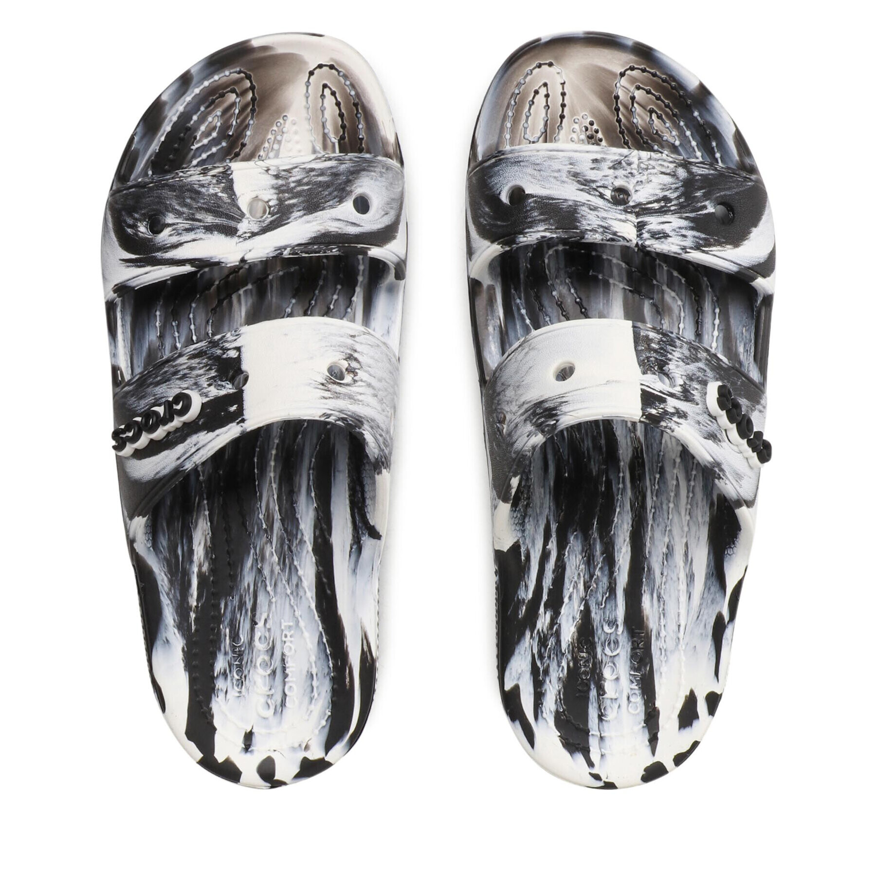 Crocs Чехли Classic Marbled Sandal 207701 Бял - Pepit.bg