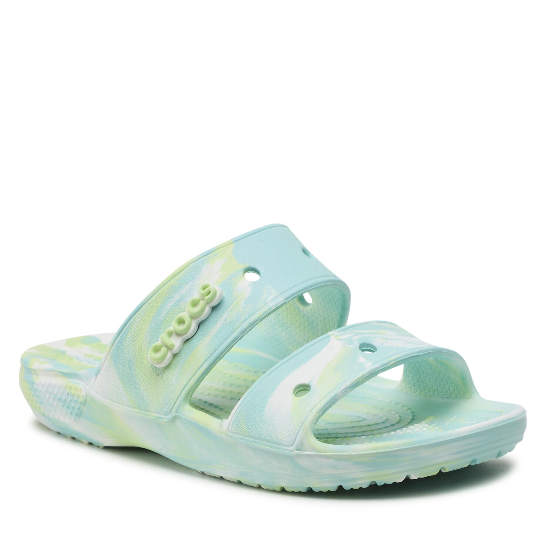 Crocs Чехли Classic Marbled Sandal 207701 Зелен - Pepit.bg