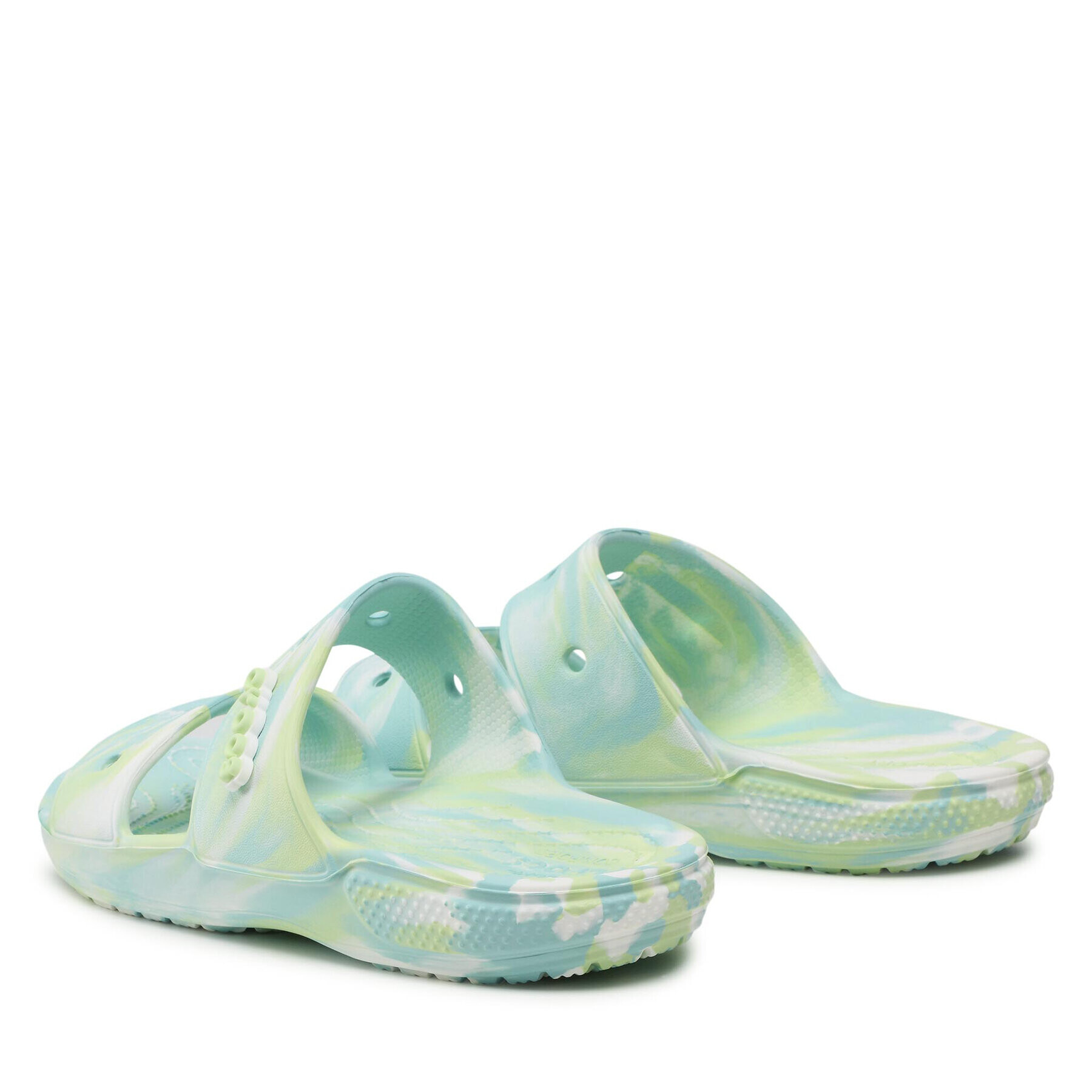 Crocs Чехли Classic Marbled Sandal 207701 Зелен - Pepit.bg