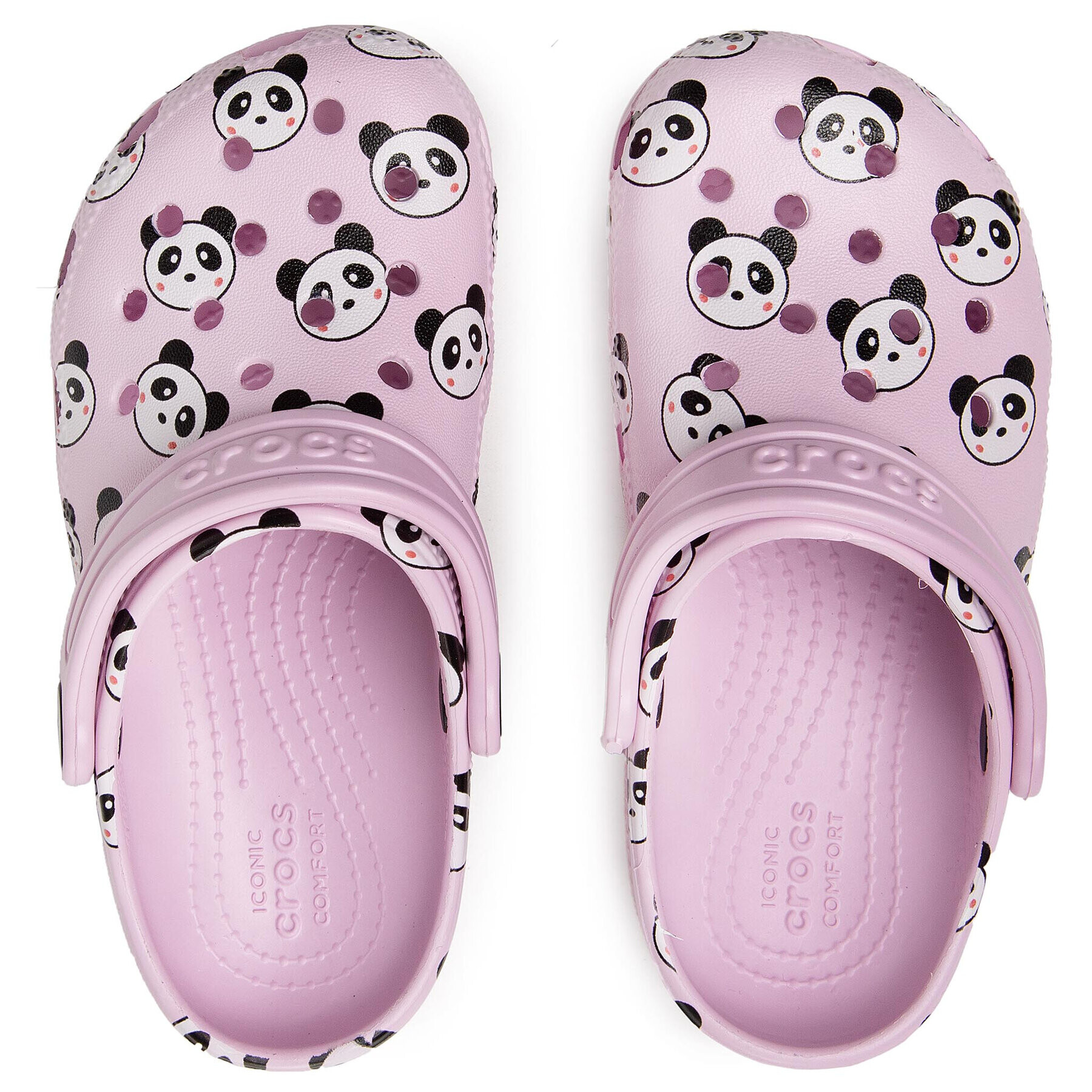 Crocs Чехли Classic Panda Print Clog K 206999 Розов - Pepit.bg