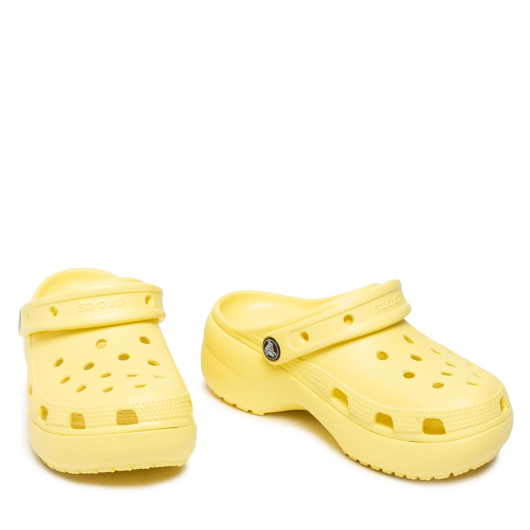 Crocs Чехли Classic Platform Clog W 206750-7HD Жълт - Pepit.bg