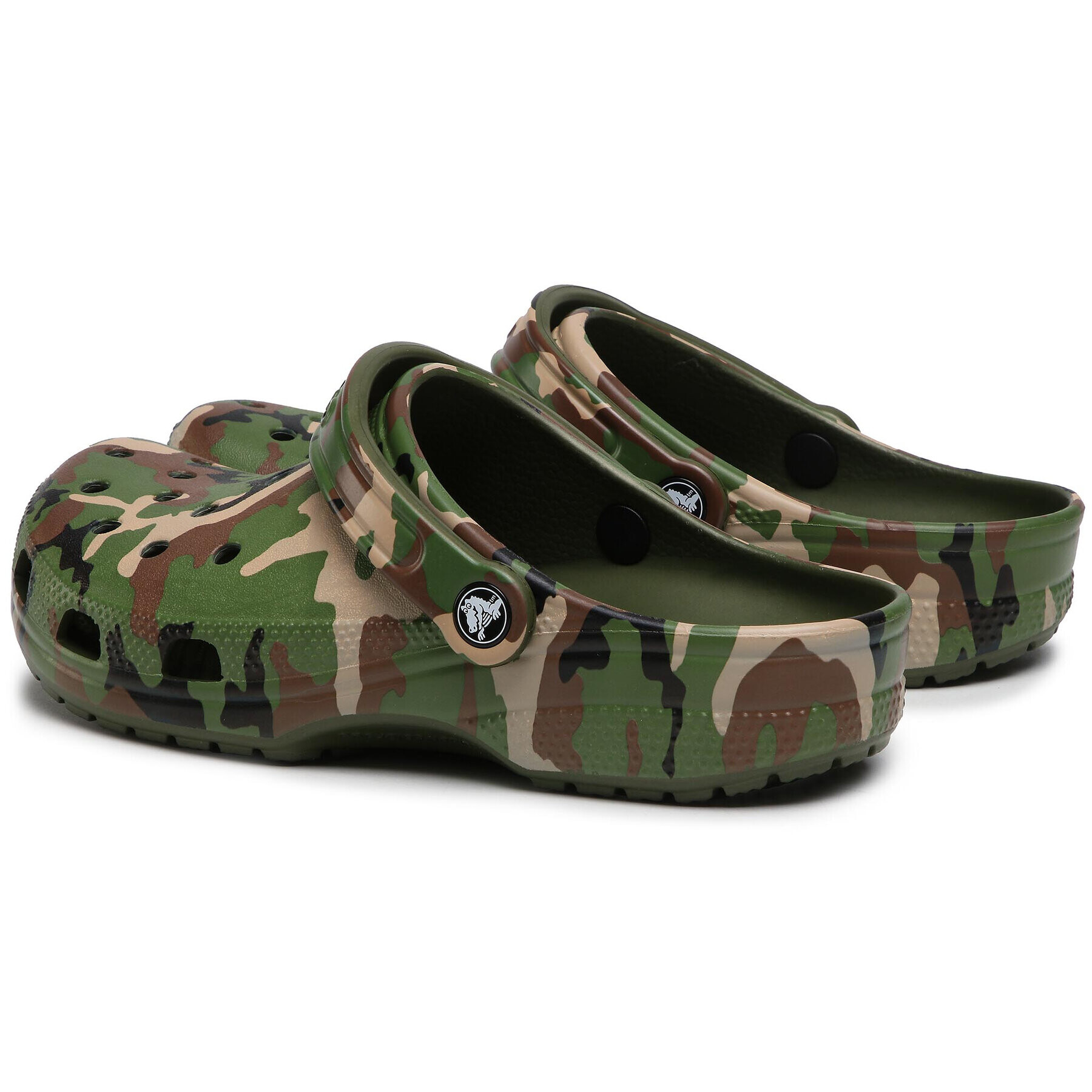 Crocs Чехли Classic Printed Camo Clog 206454 Зелен - Pepit.bg