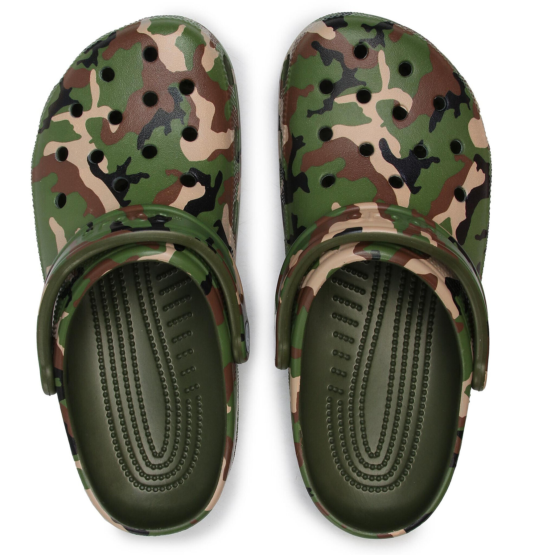 Crocs Чехли Classic Printed Camo Clog 206454 Зелен - Pepit.bg