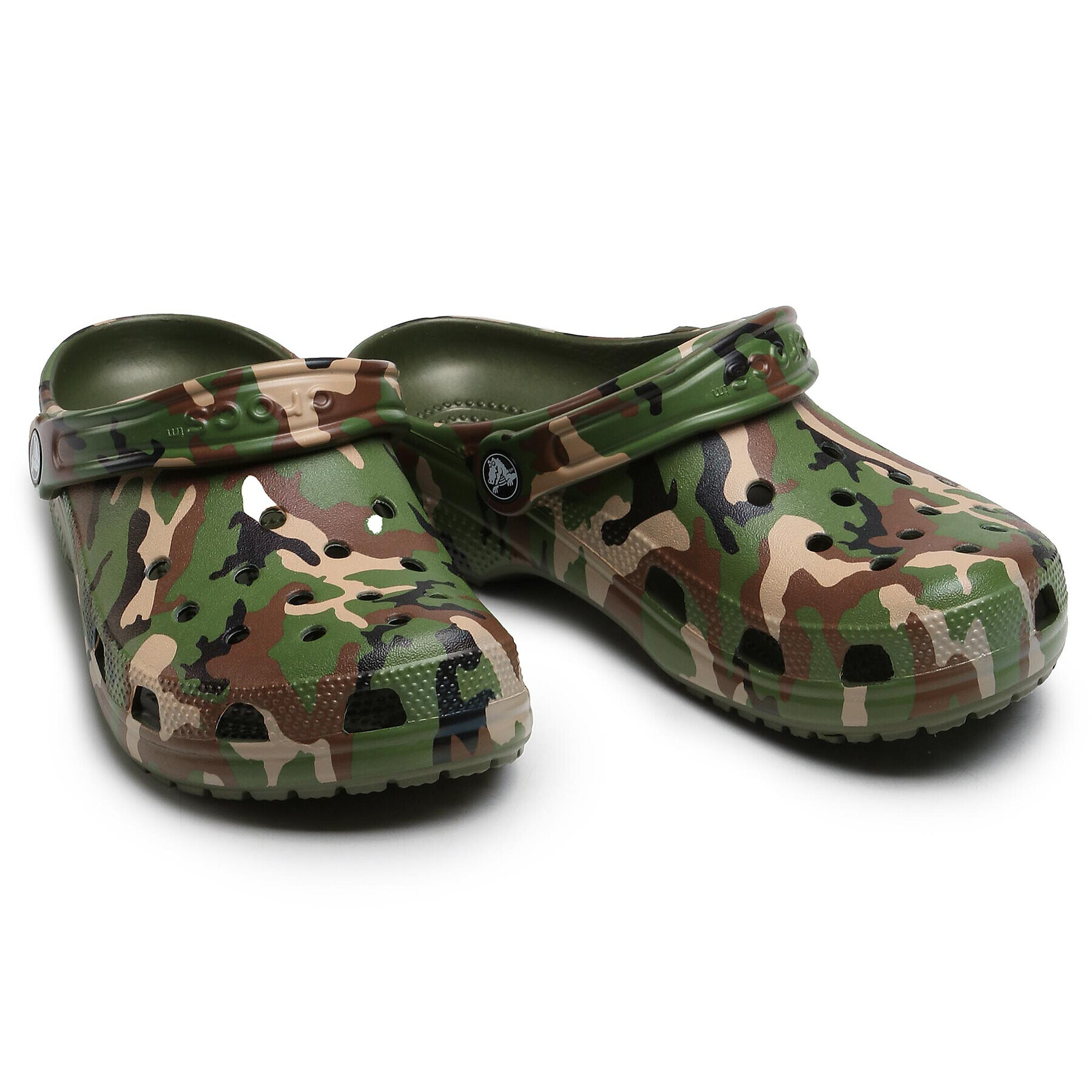 Crocs Чехли Classic Printed Camo Clog 206454 Зелен - Pepit.bg
