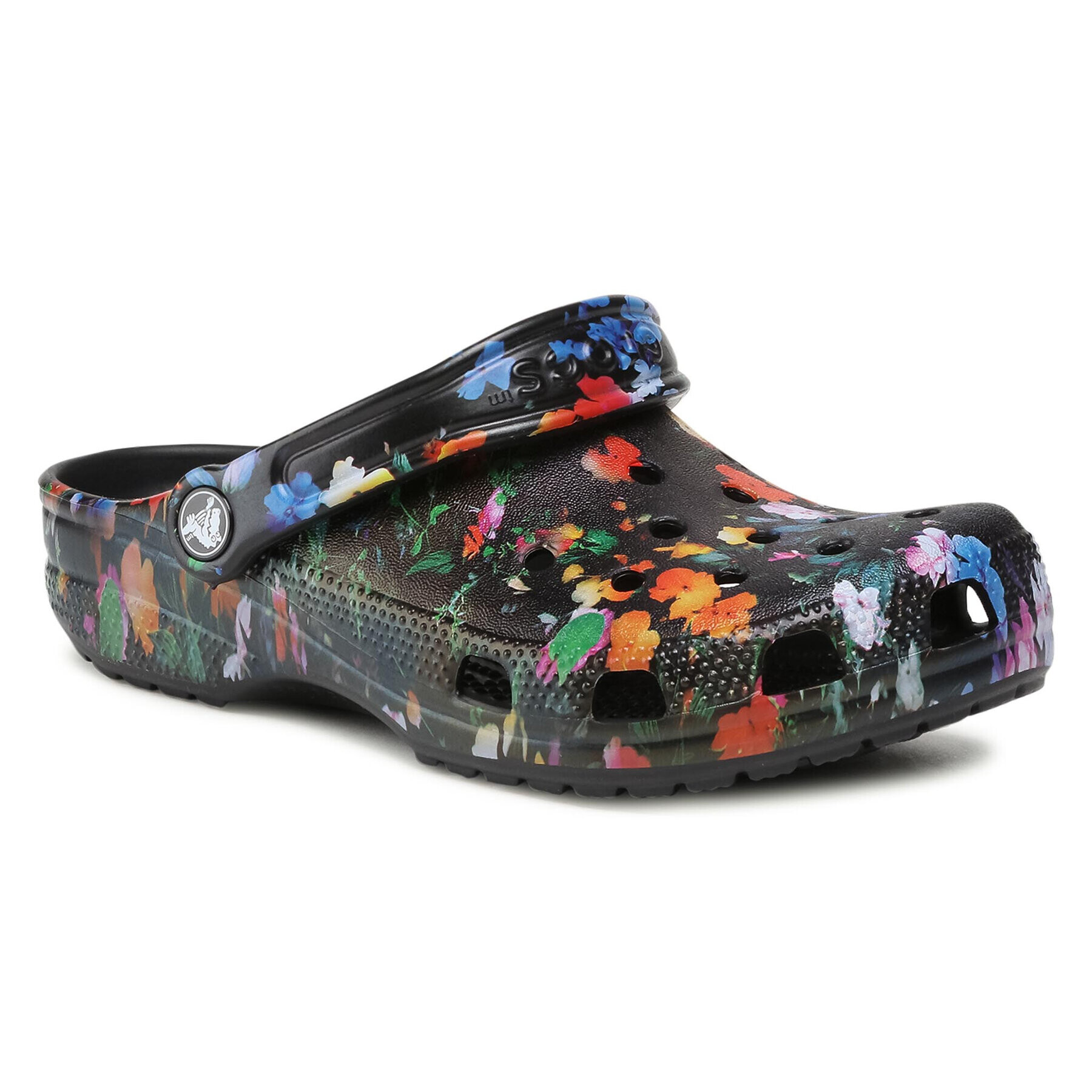 Crocs Чехли Classic Printed Floral 206376 Черен - Pepit.bg