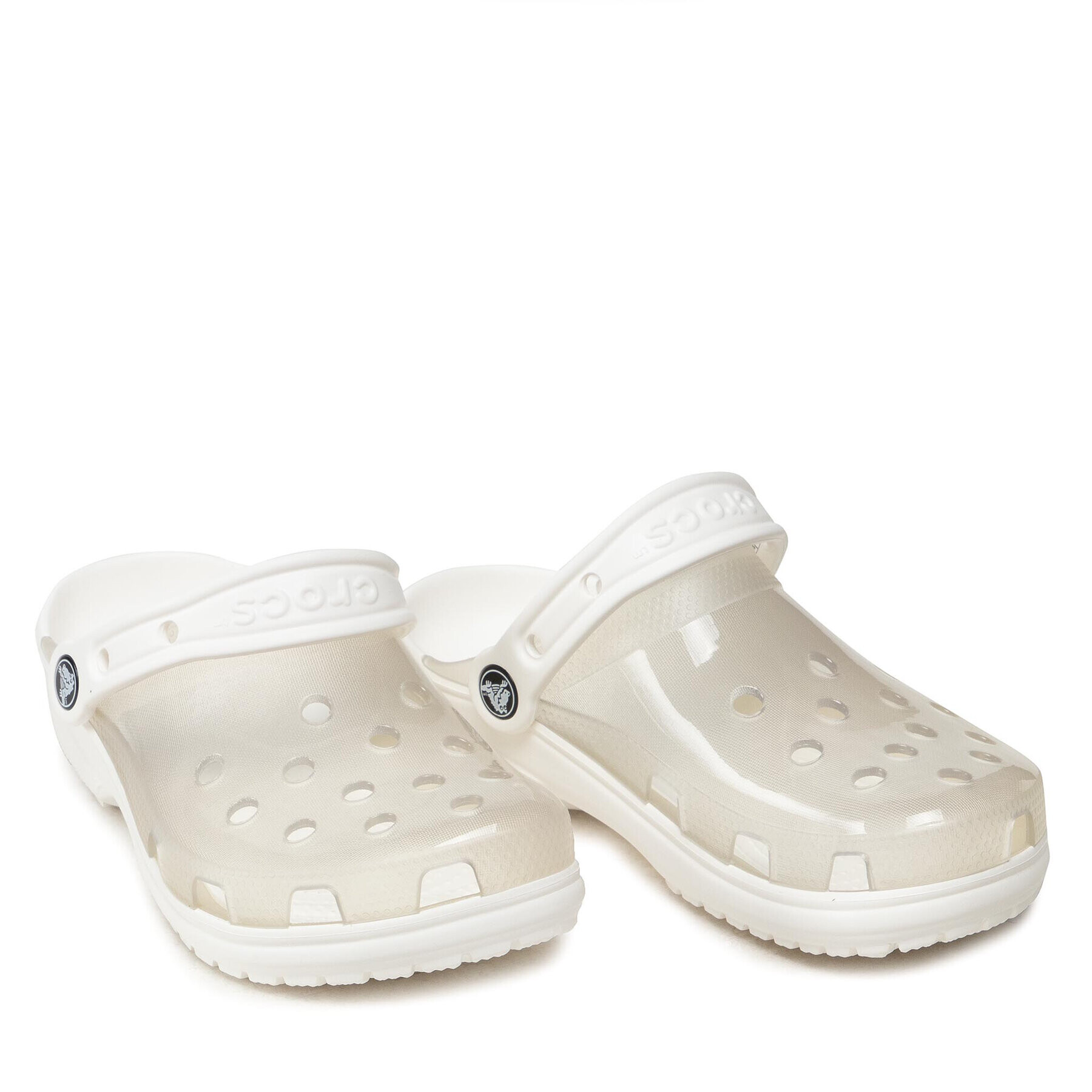 Crocs Чехли Classic Translucent Clog 206908 Бял - Pepit.bg