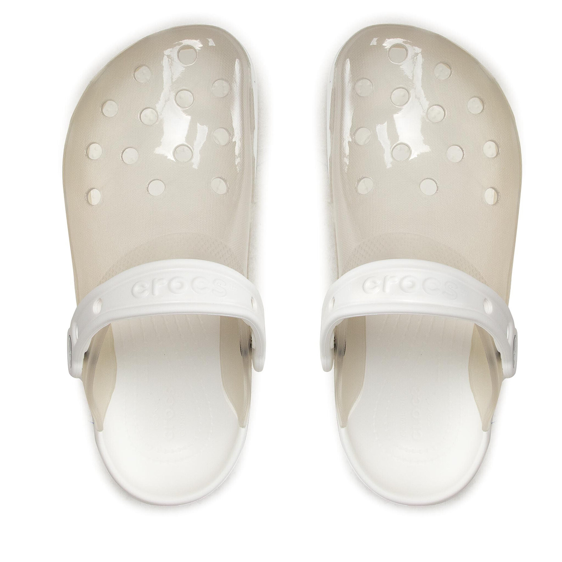 Crocs Чехли Classic Translucent Clog 206908 Бял - Pepit.bg