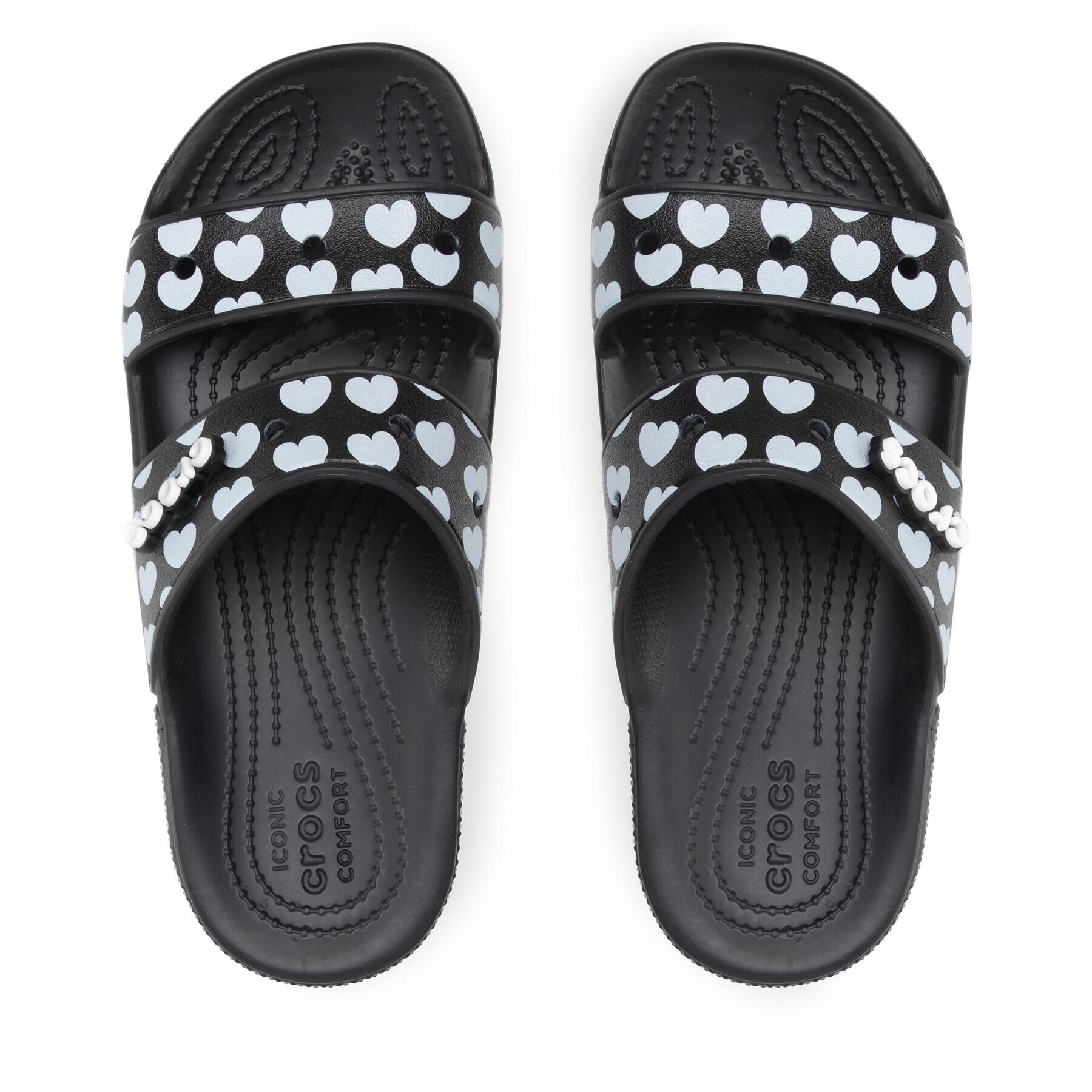 Crocs Чехли Classics Heartprint Sandal 207680 Черен - Pepit.bg