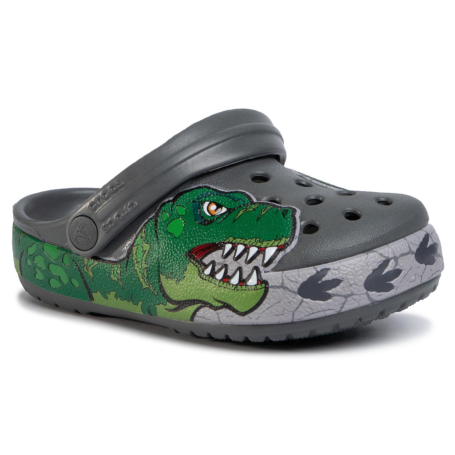 Crocs Чехли Fl Dino Band Lights Cg K 206157 Сив - Pepit.bg
