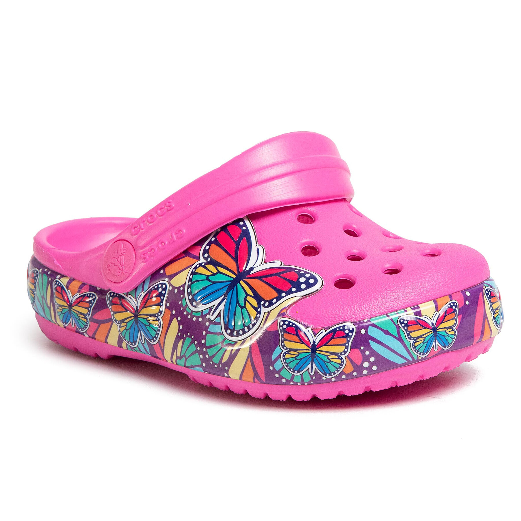 Crocs Чехли fl Mltibtterfly Bdlghtcgk 206158 Розов - Pepit.bg