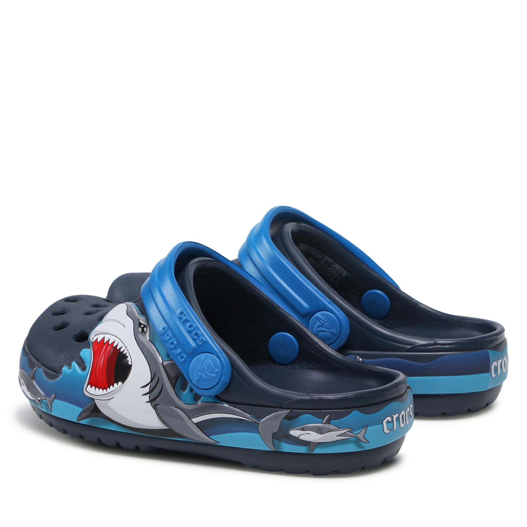 Crocs Чехли Fl Shark Lights Clog K 207070 Тъмносин - Pepit.bg