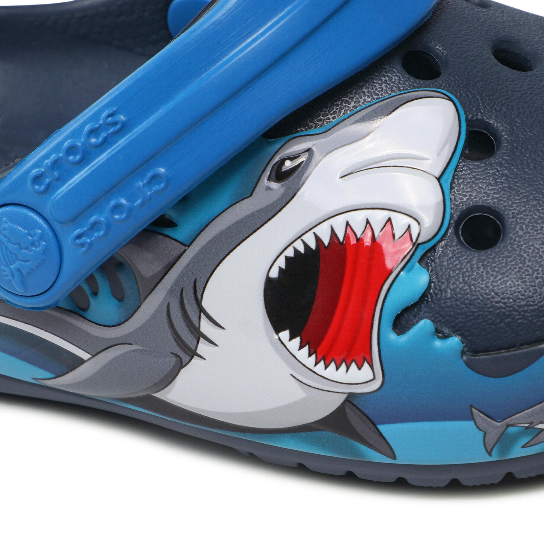 Crocs Чехли Fl Shark Lights Clog K 207070 Тъмносин - Pepit.bg