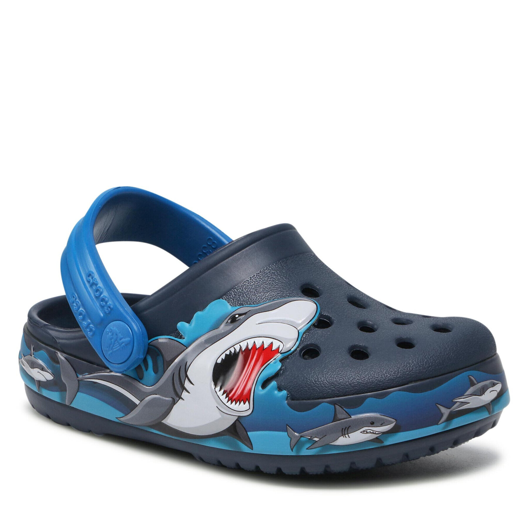 Crocs Чехли Fl Shark Lights Clog K 207070 Тъмносин - Pepit.bg