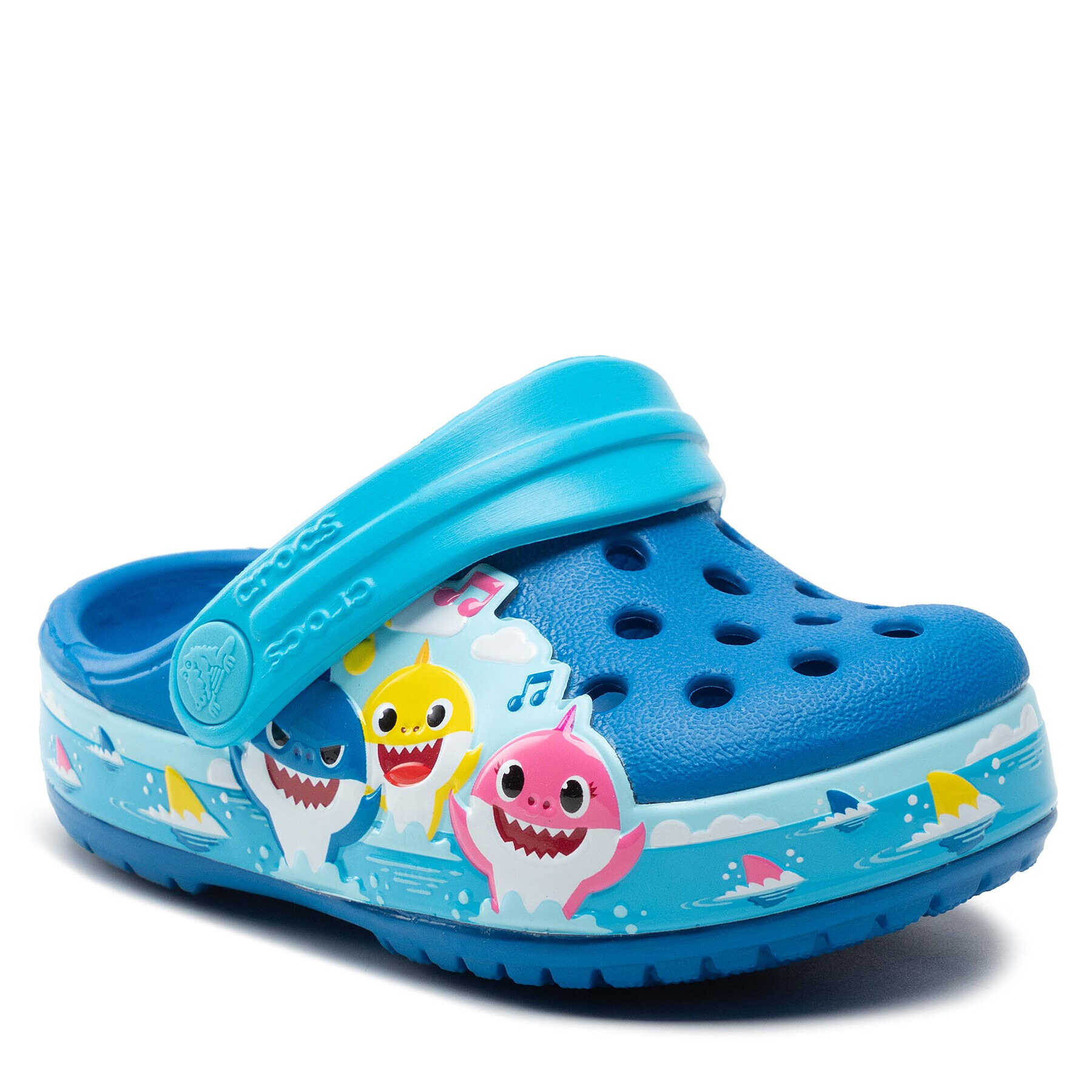 Crocs Чехли flbaby Shark Band Clog T 207066 Син - Pepit.bg