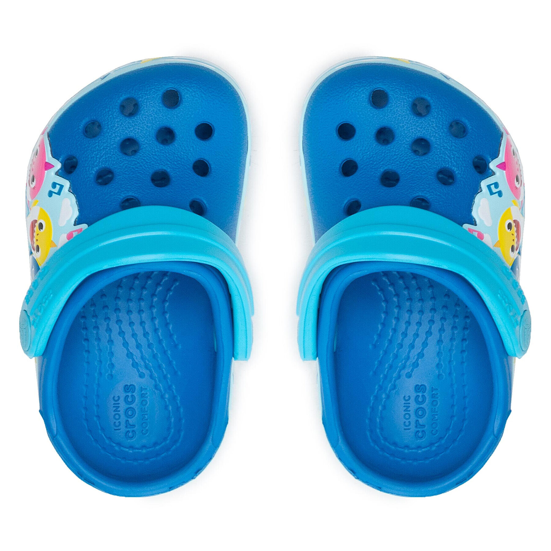 Crocs Чехли flbaby Shark Band Clog T 207066 Син - Pepit.bg