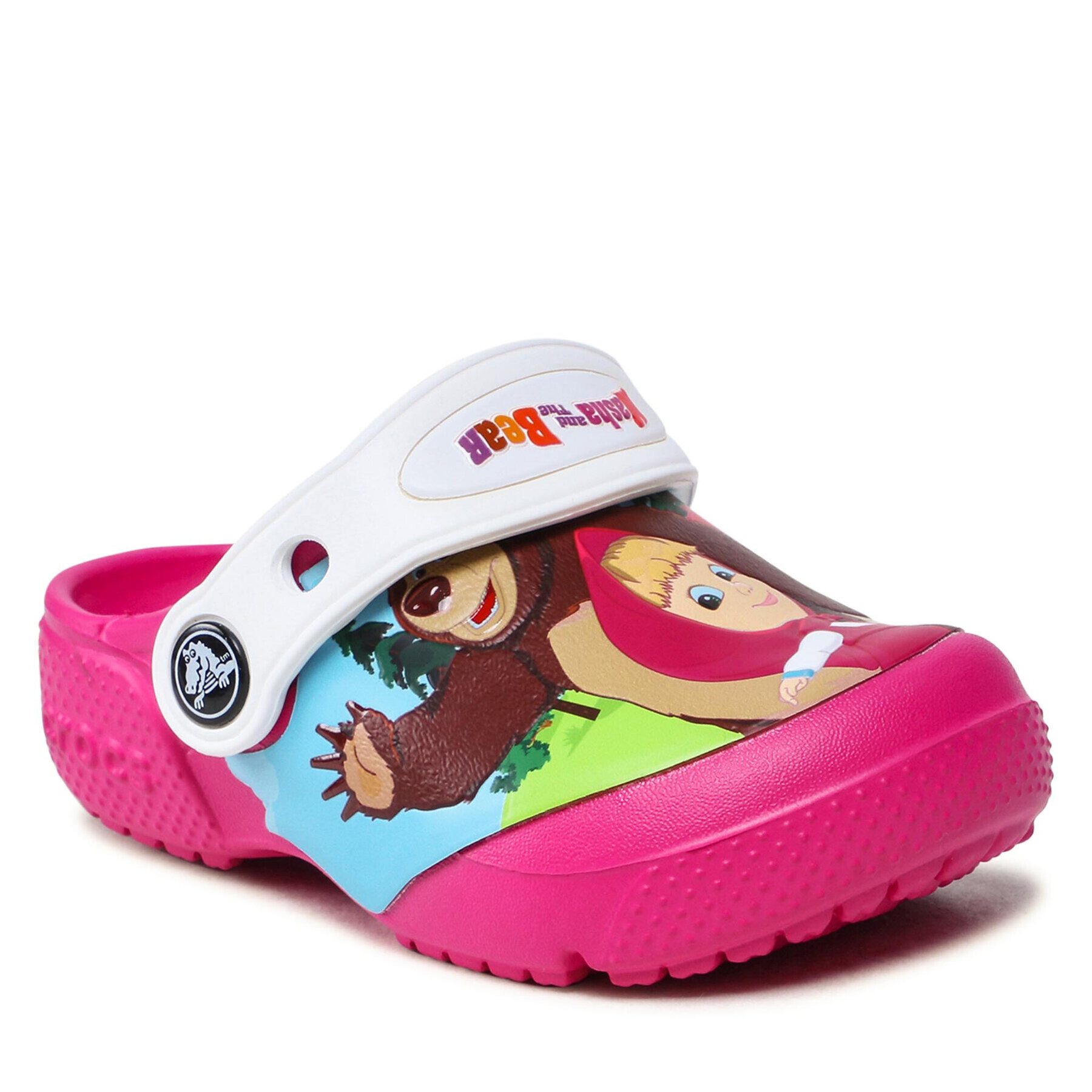 Crocs Чехли -Masha Bear Patch Clog Kids 207079 Розов - Pepit.bg