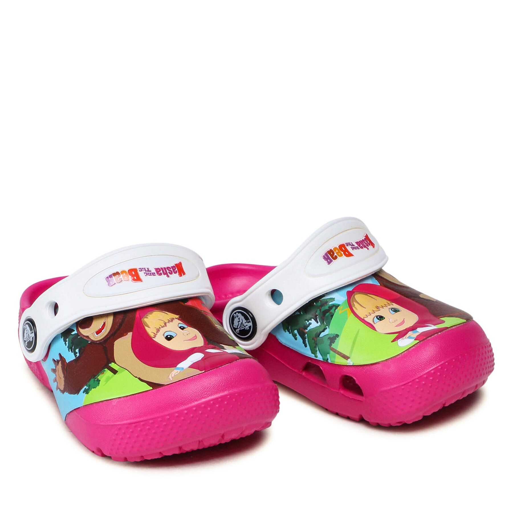 Crocs Чехли -Masha Bear Patch Clog Kids 207079 Розов - Pepit.bg