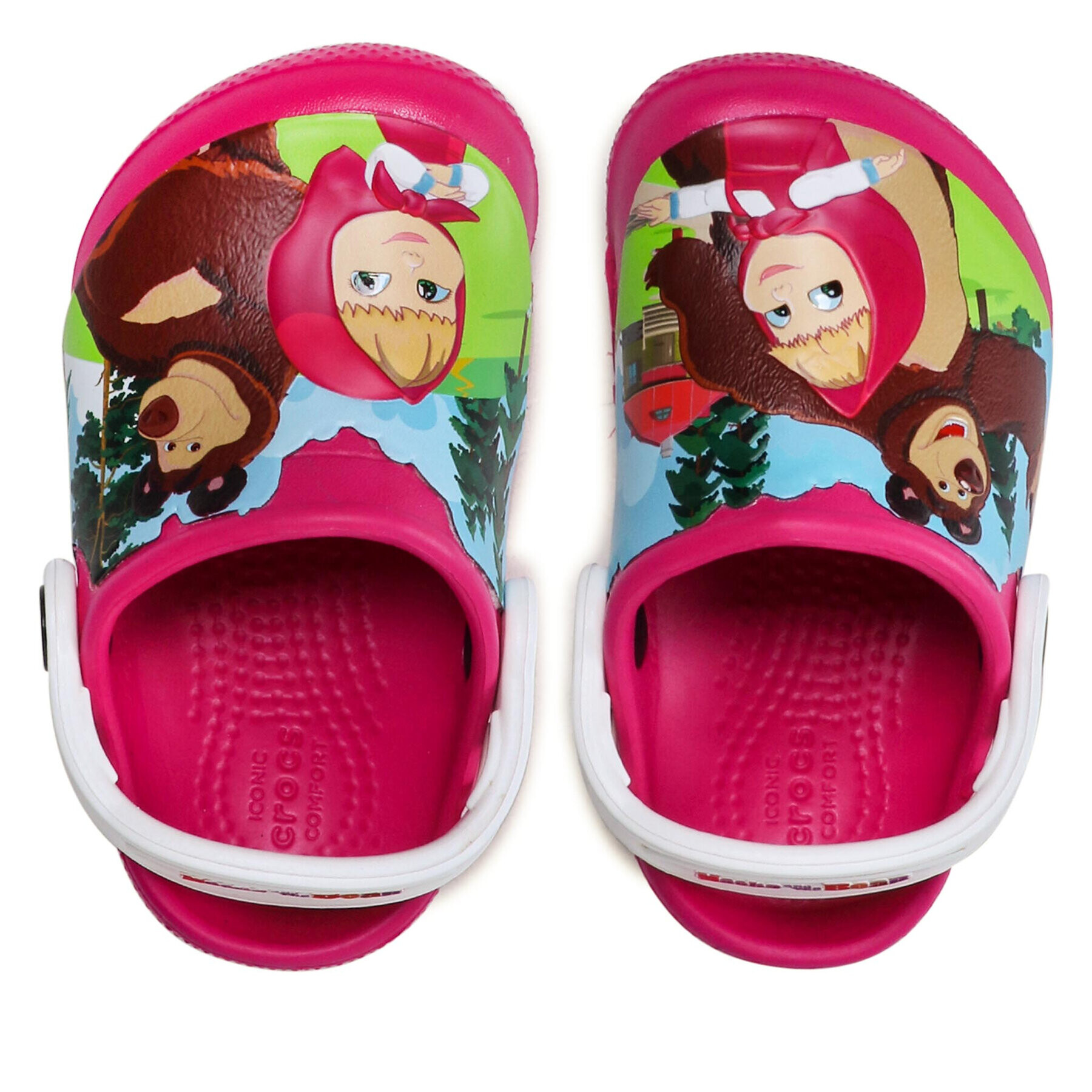 Crocs Чехли -Masha Bear Patch Clog Kids 207079 Розов - Pepit.bg