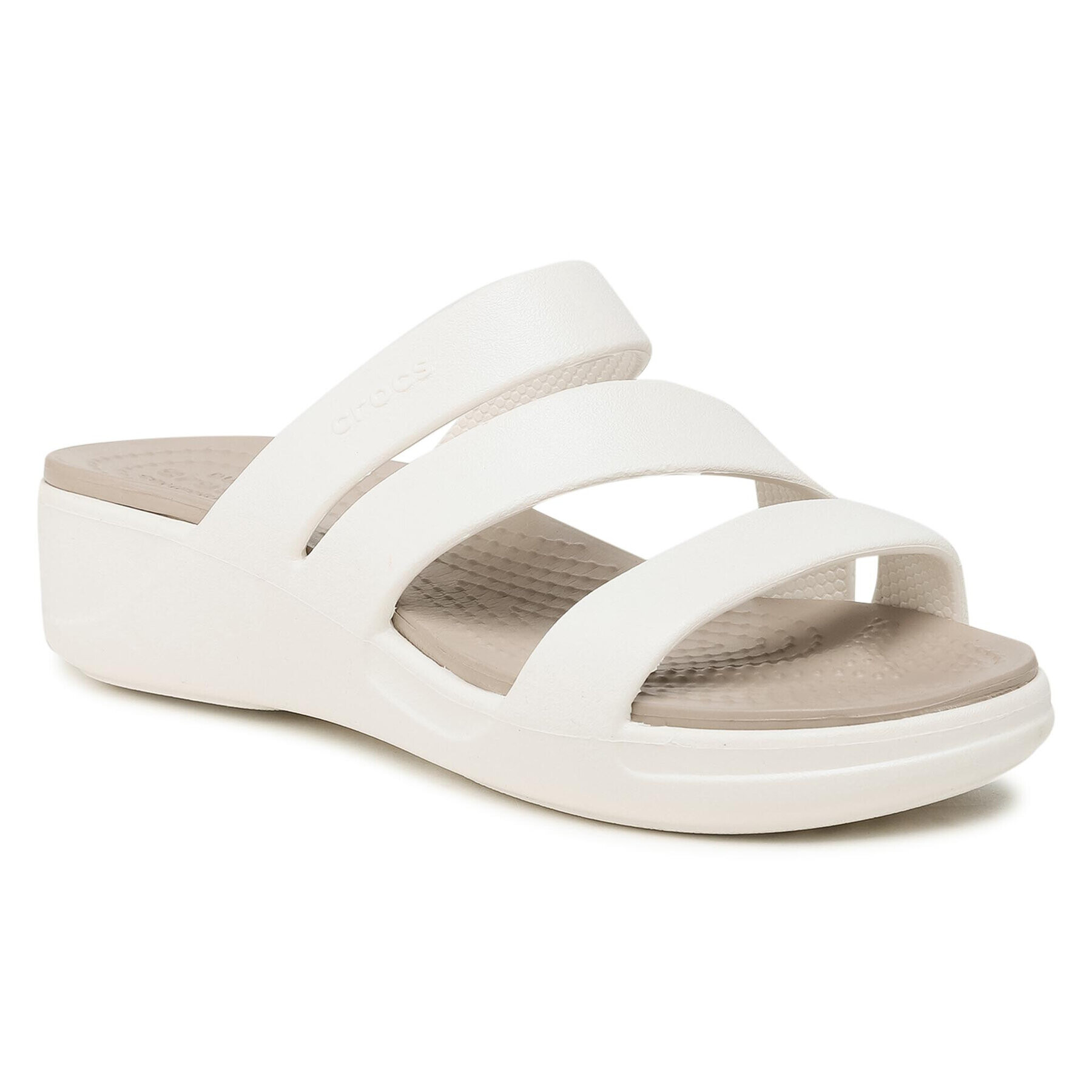 Crocs Чехли Monterey Strappy Wedge W 206304 Бял - Pepit.bg