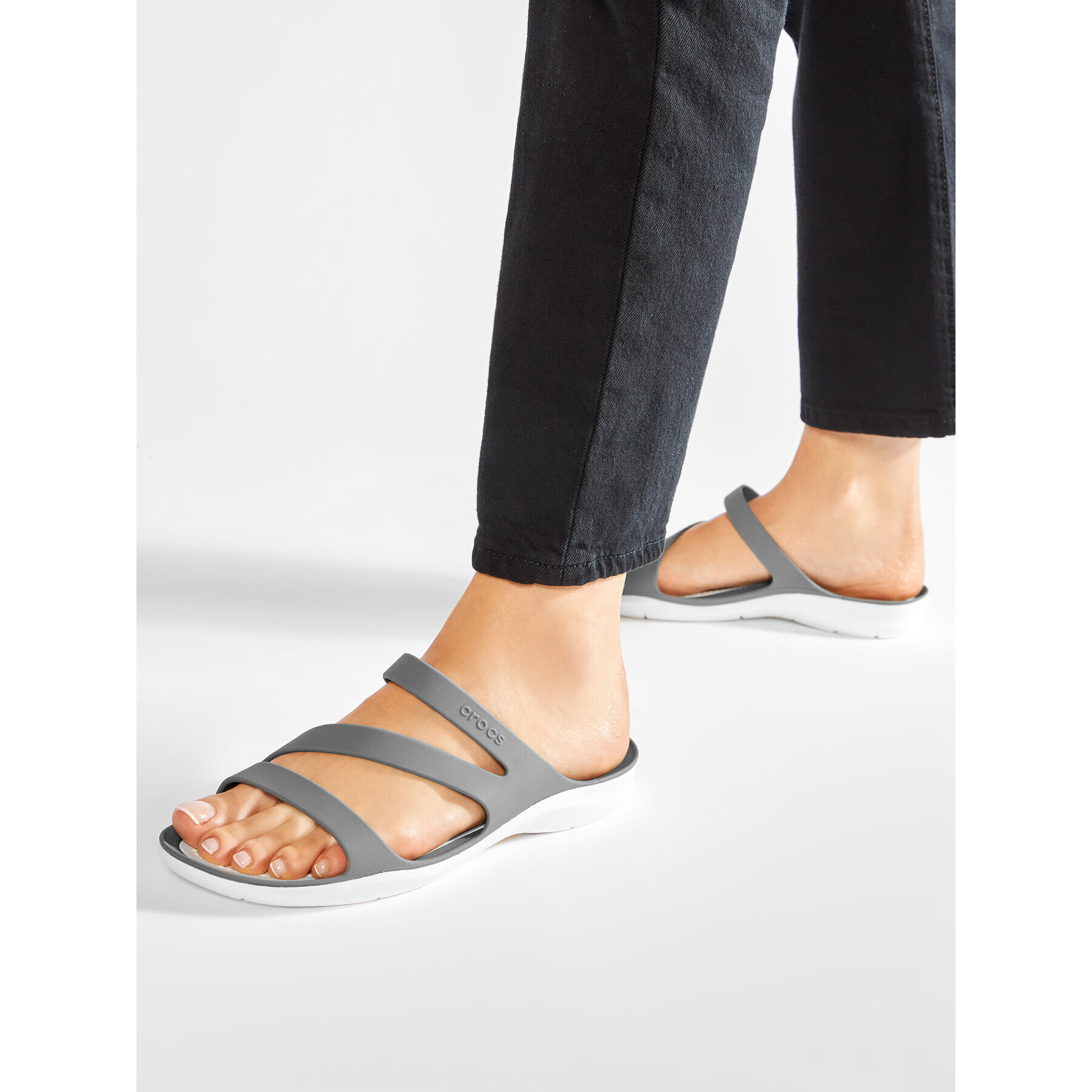 Crocs Чехли Swiftwater Sandal W 203998 Сив - Pepit.bg