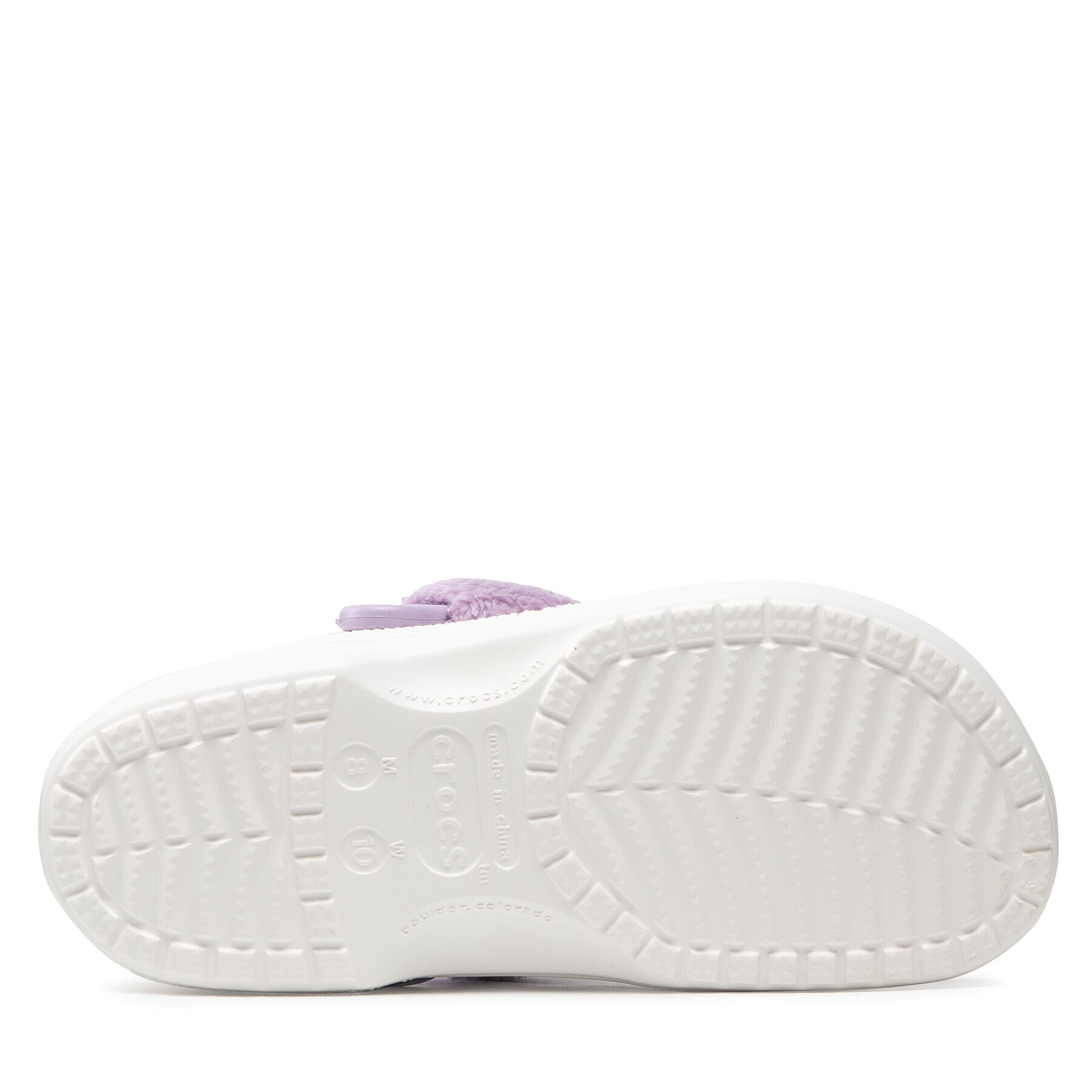 Crocs Чехли Baya Lined Fuzz Strap Clog 206633 Бял - Pepit.bg