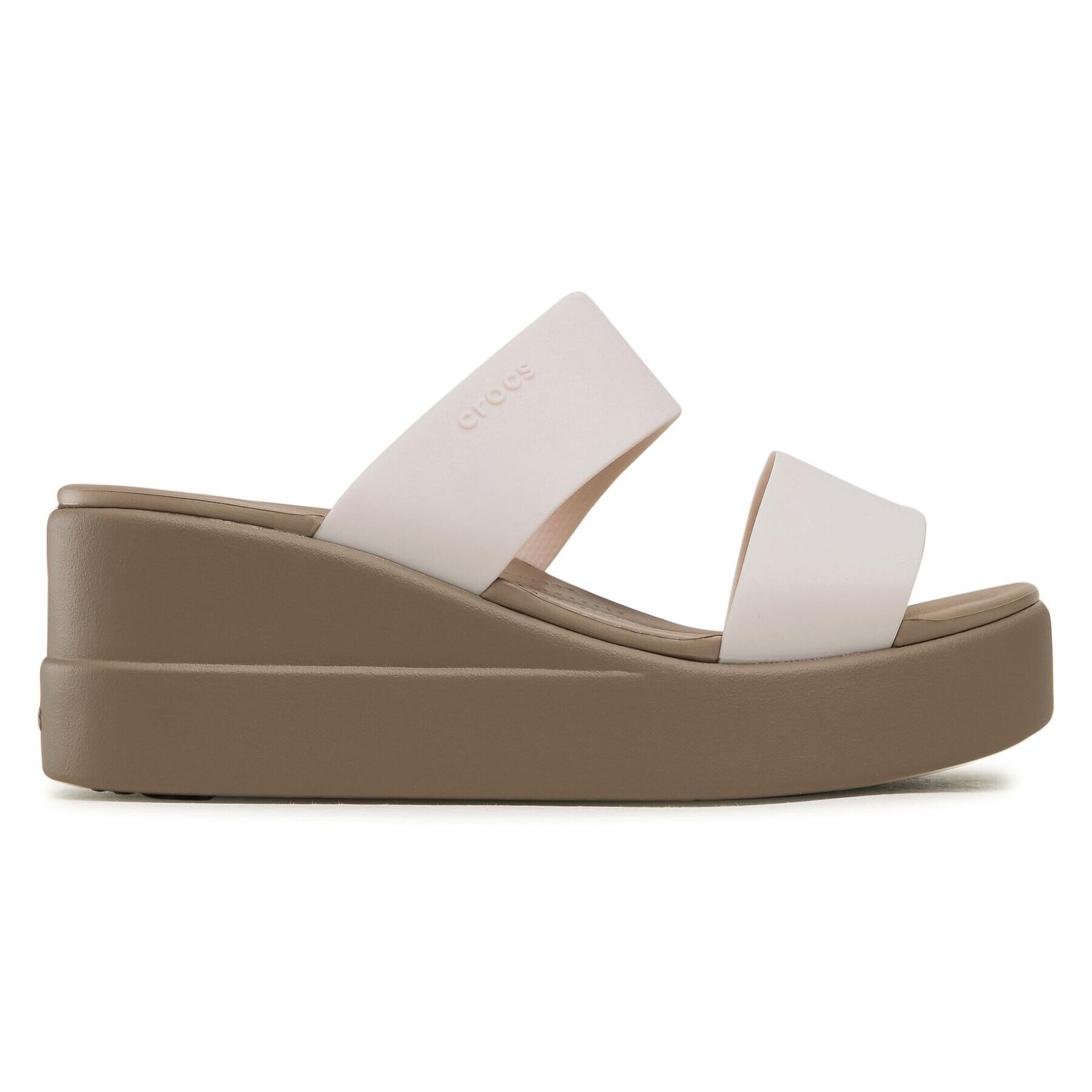Crocs Чехли Brooklyn Mid Wedge 206219 Бежов - Pepit.bg