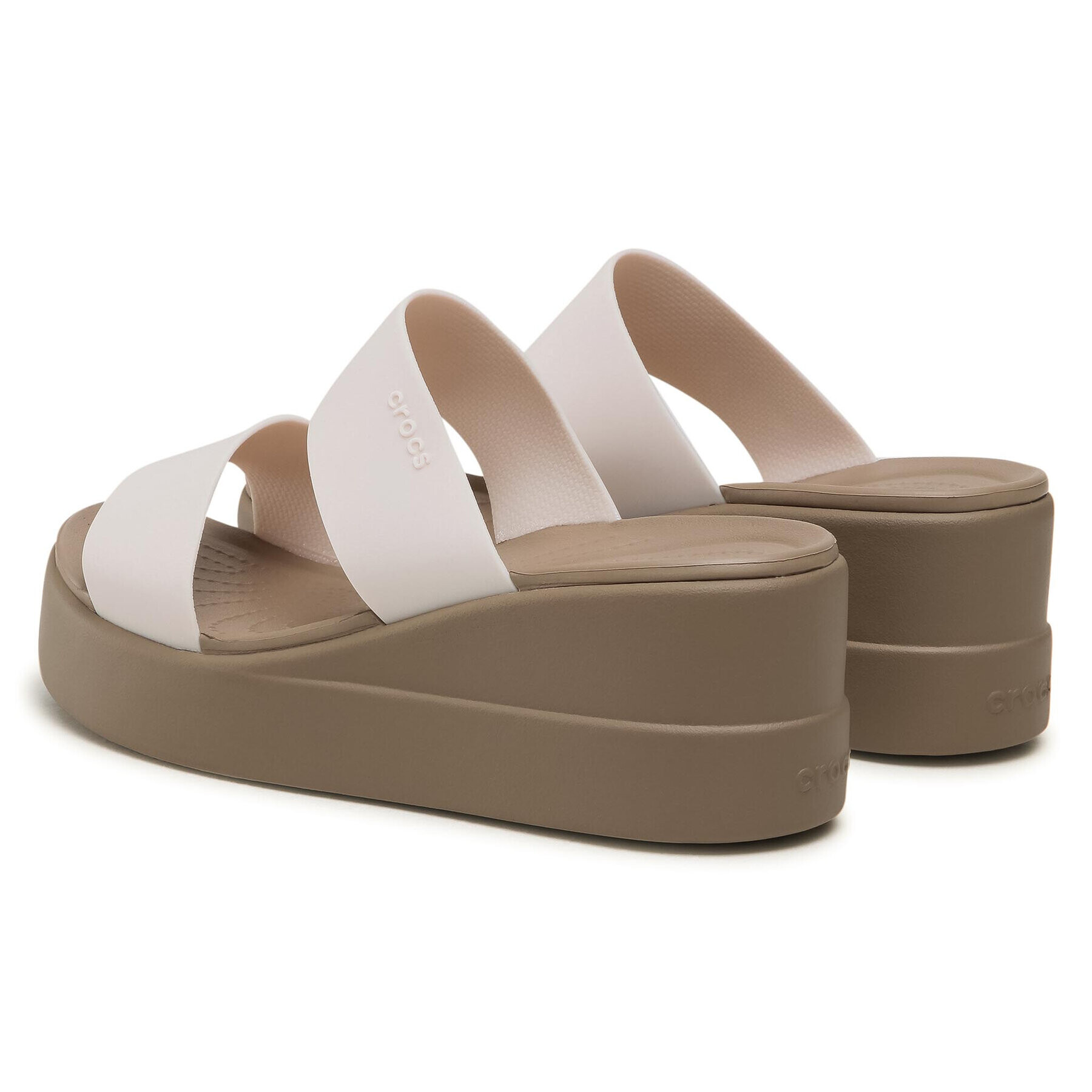 Crocs Чехли Brooklyn Mid Wedge 206219 Бежов - Pepit.bg