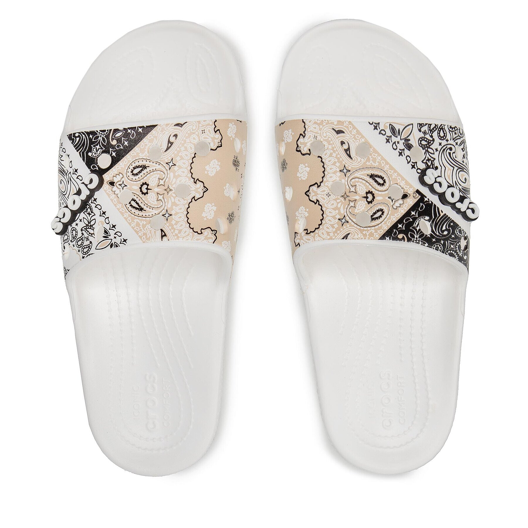 Crocs Чехли Classic Bandana Slide 208064 Бял - Pepit.bg