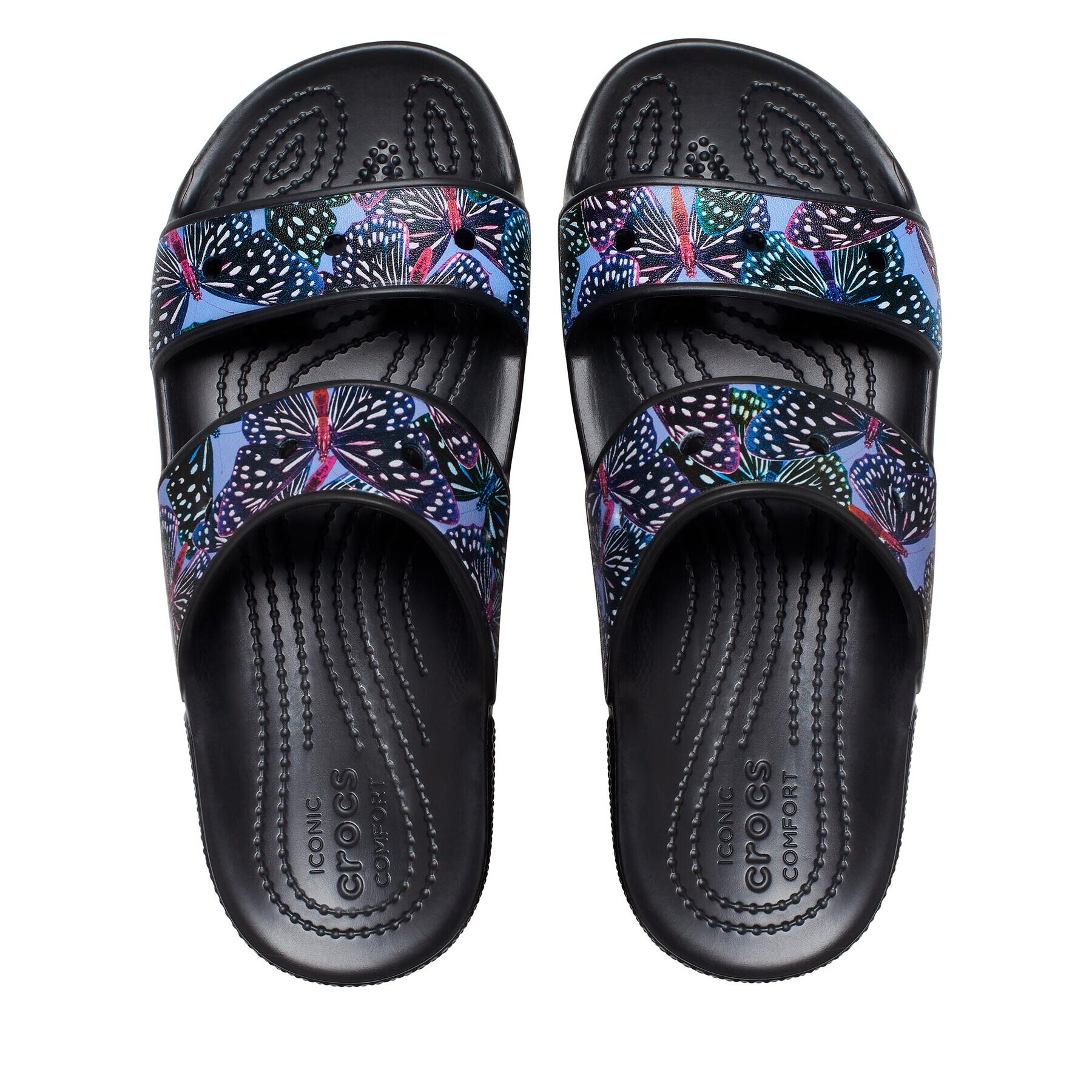 Crocs Чехли Classic Butterfly Sandal 208246 Черен - Pepit.bg