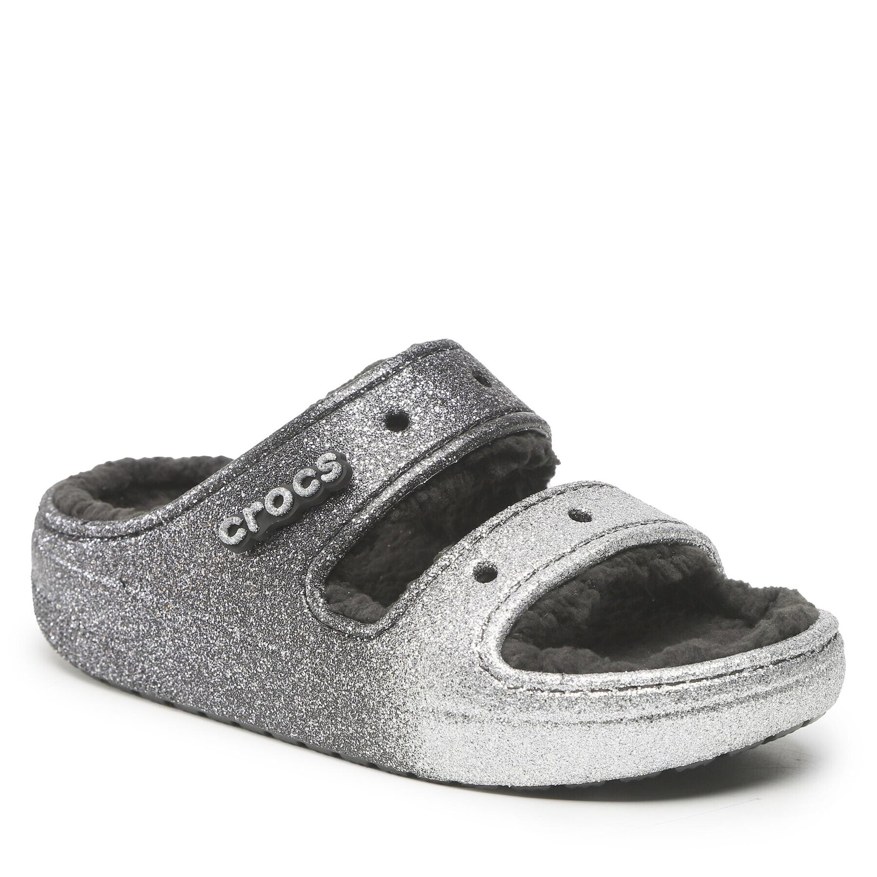 Crocs Чехли Classic Cozzzy Glitter Sandal 208124 Черен - Pepit.bg
