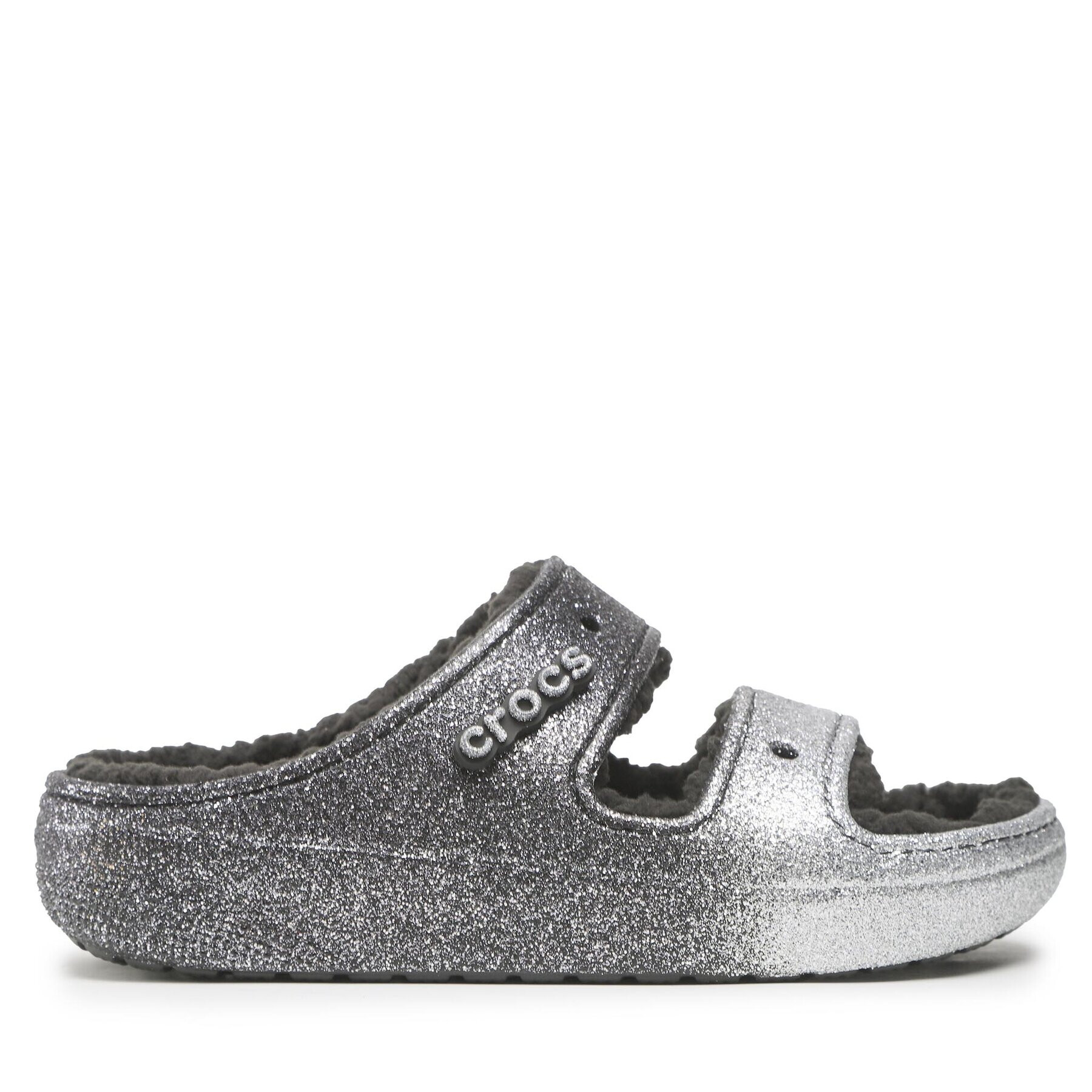 Crocs Чехли Classic Cozzzy Glitter Sandal 208124 Черен - Pepit.bg