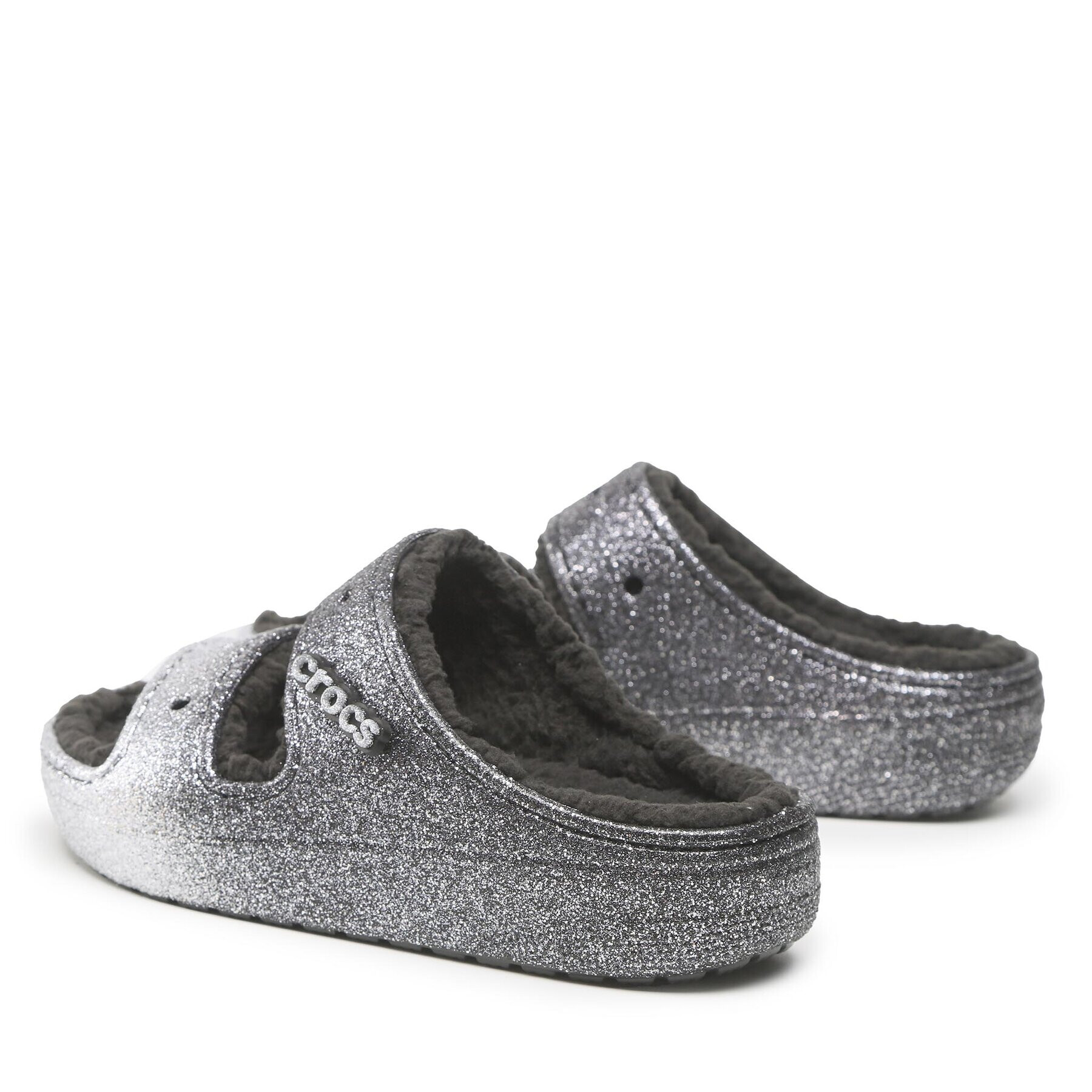 Crocs Чехли Classic Cozzzy Glitter Sandal 208124 Черен - Pepit.bg
