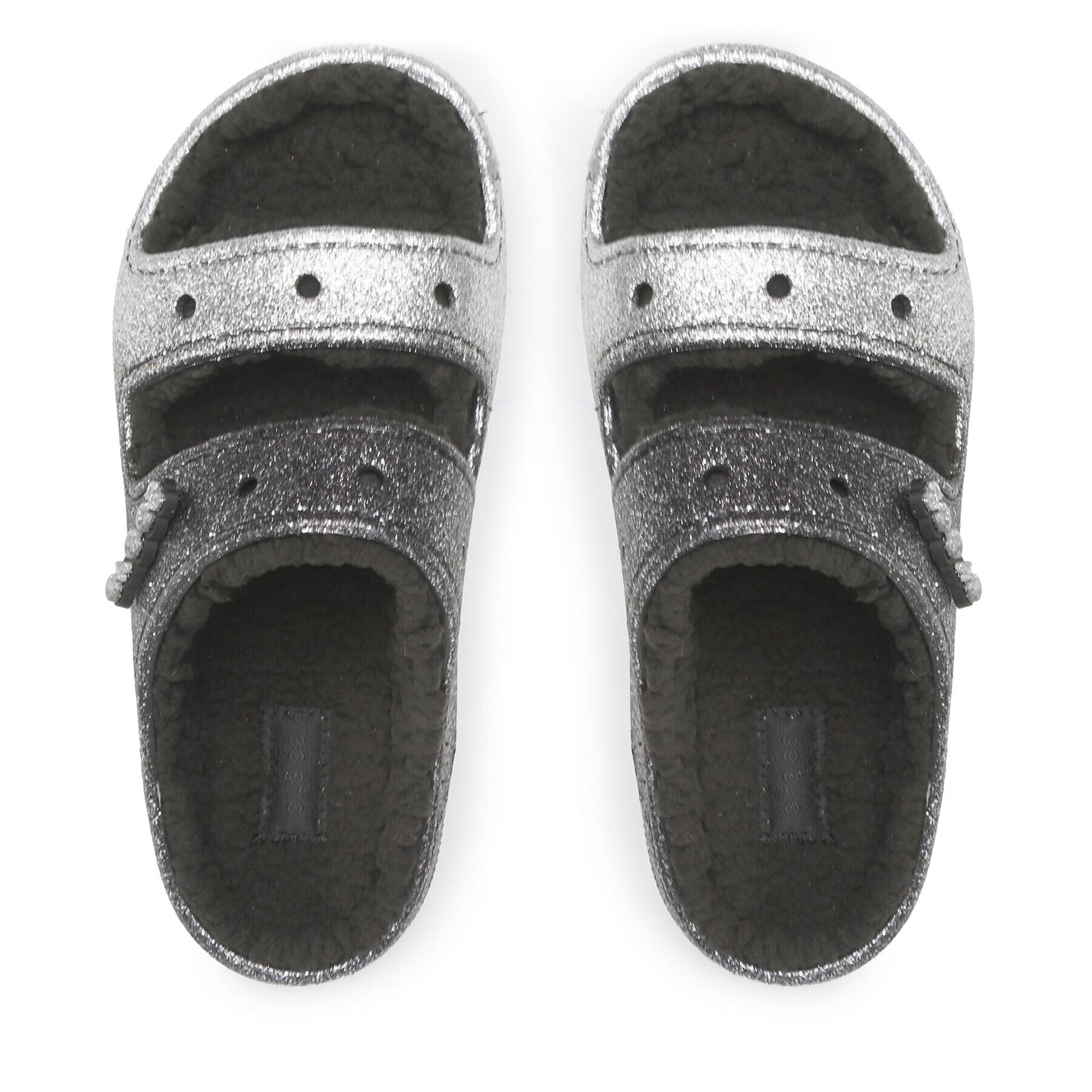 Crocs Чехли Classic Cozzzy Glitter Sandal 208124 Черен - Pepit.bg
