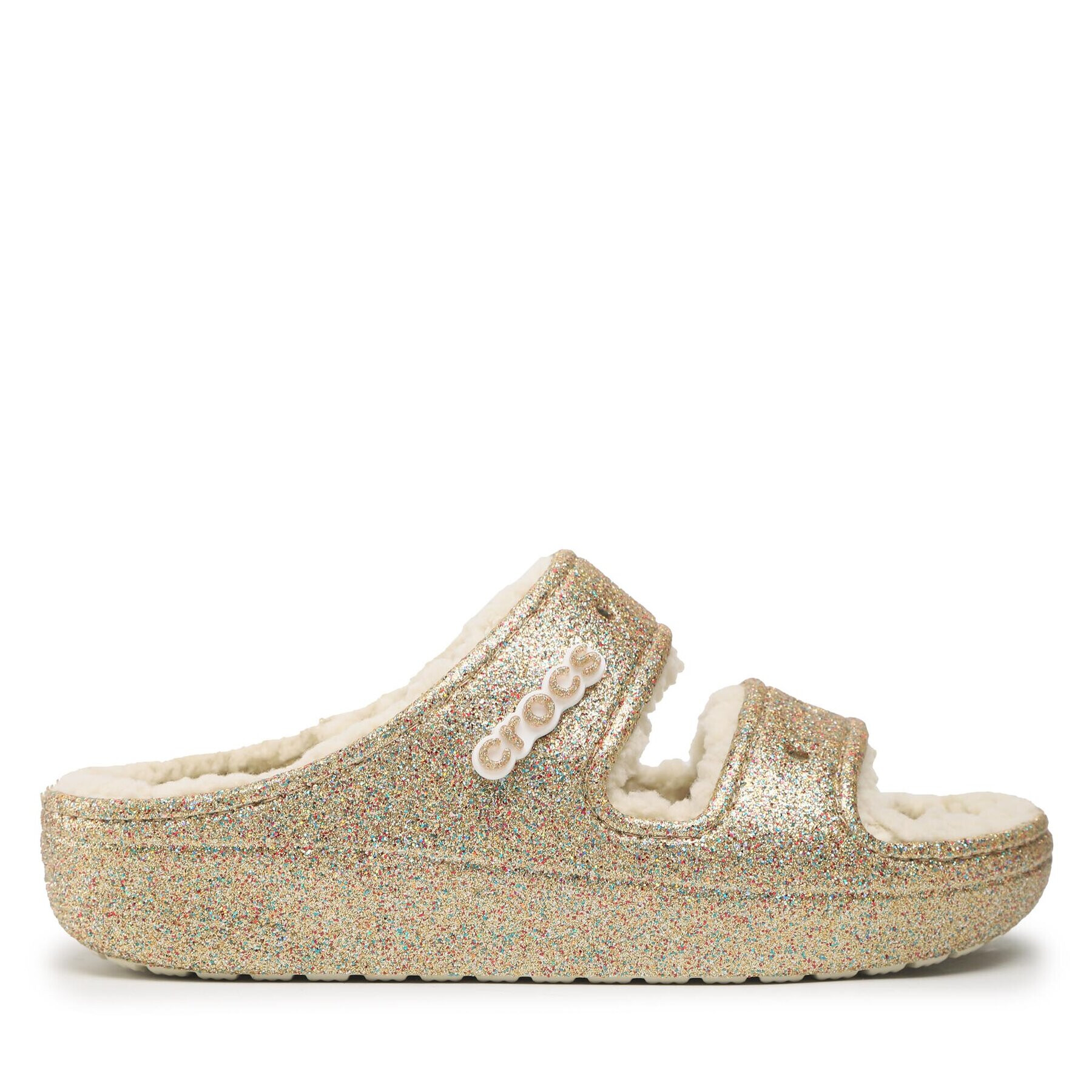Crocs Чехли Classic Cozzzy Glitter Sandal 208124 Златист - Pepit.bg