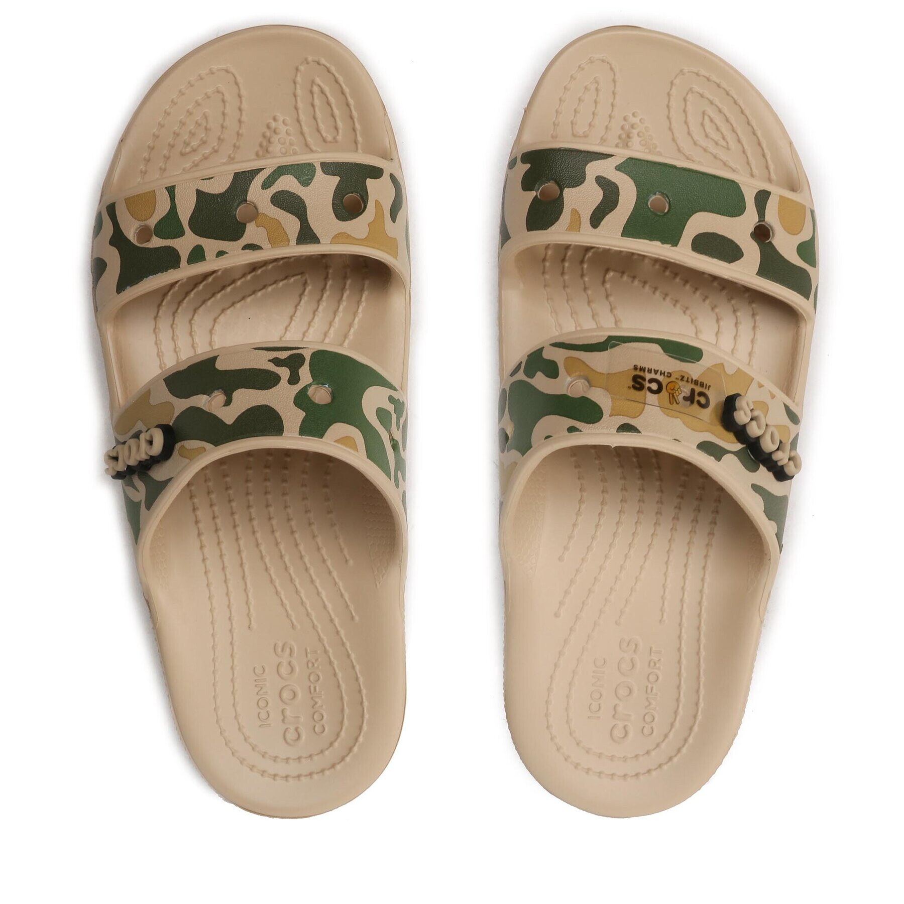 Crocs Чехли Classic Croc Printed 207559 Бежов - Pepit.bg