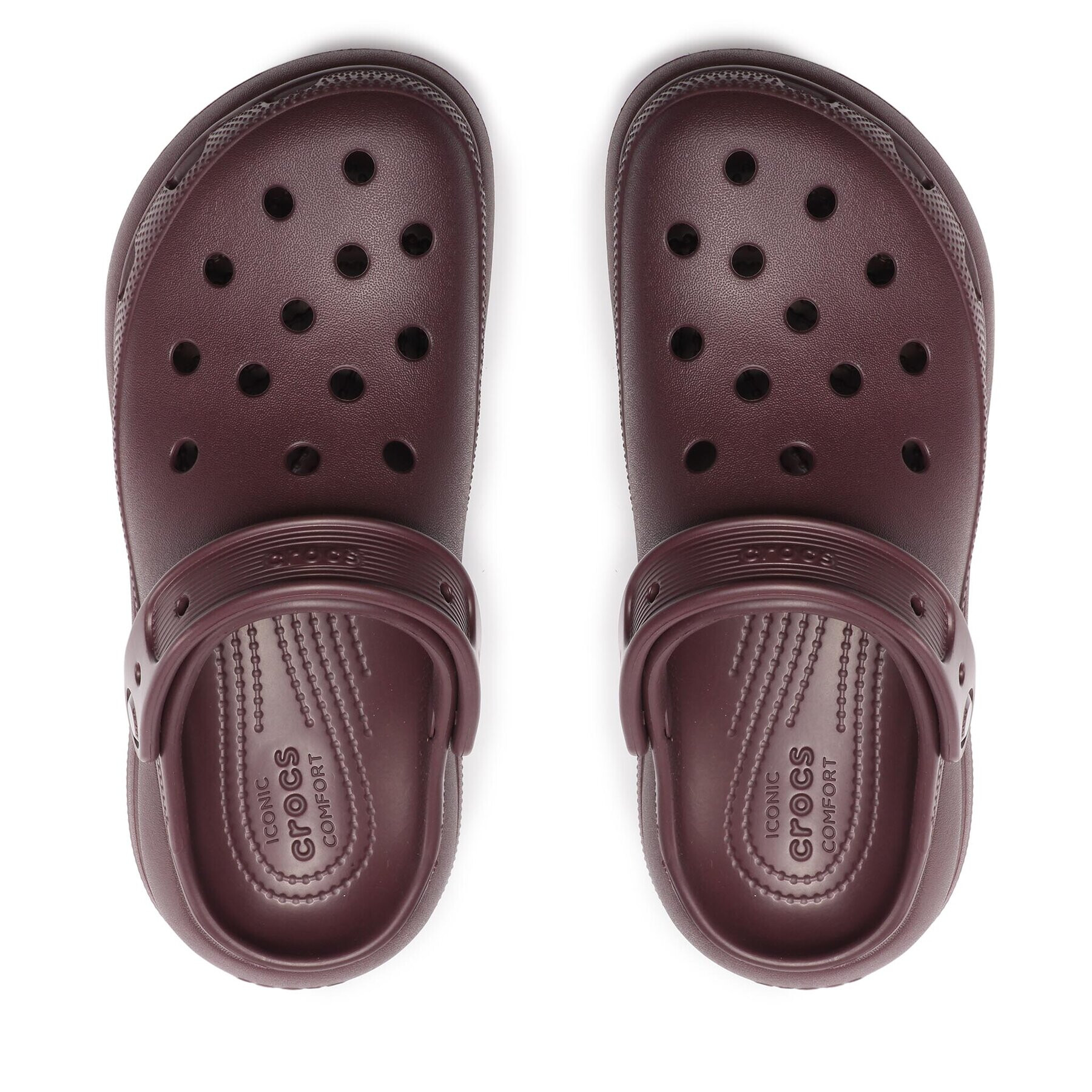 Crocs Чехли Classic Crush Clog 207521 Бордо - Pepit.bg