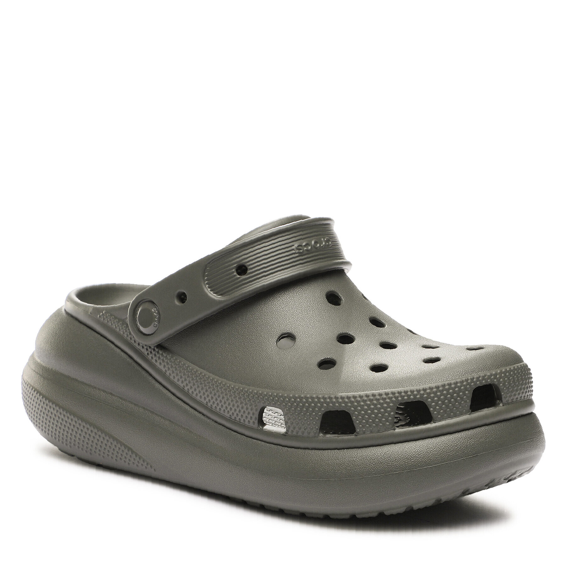 Crocs Чехли Classic Crush Clog 207521 Каки - Pepit.bg