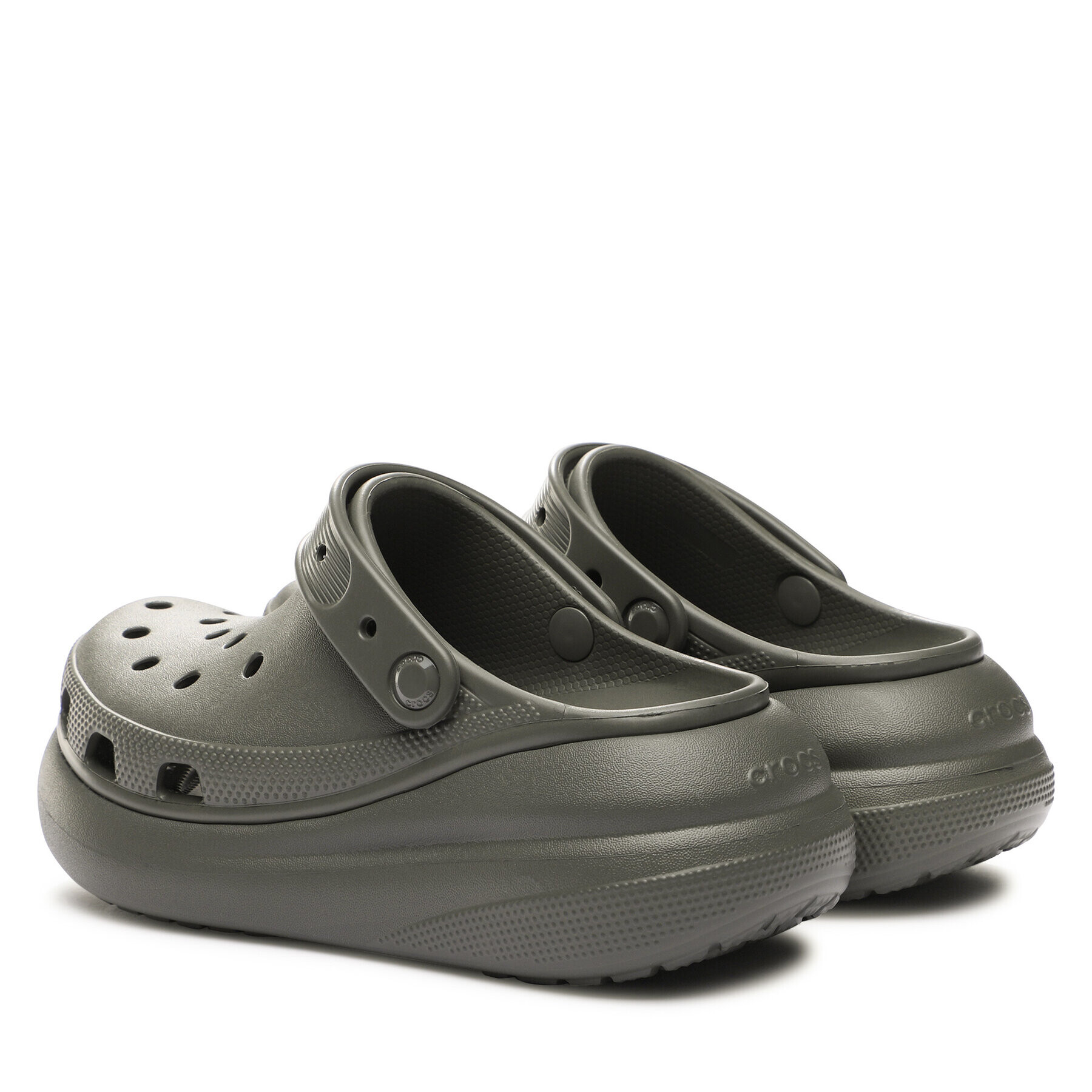 Crocs Чехли Classic Crush Clog 207521 Каки - Pepit.bg