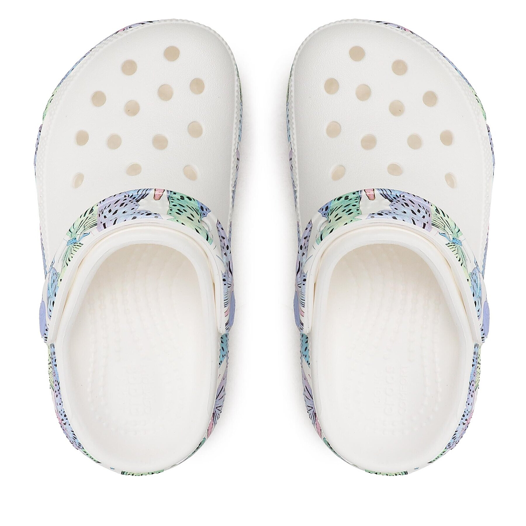 Crocs Чехли Classic Cutie Butterfly Clog K 208298 Бял - Pepit.bg